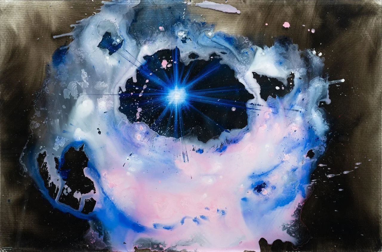 Oil, Acrylic and Tattoo on Glass
100x150cm