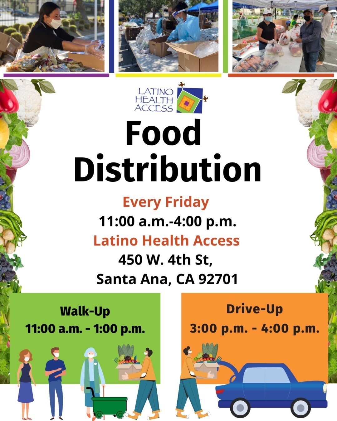 Join our food distribution tomorrow, starting at 11:00 a.m. 

And if you're interested in becoming a volunteer, email our volunteer coordinator at: bcervantes@latinohealthaccess.org 
.
.
&Uacute;nase a nuestra distribuci&oacute;n de alimentos ma&ntil