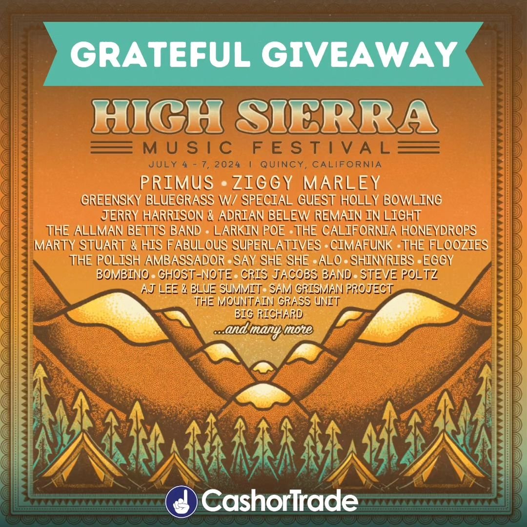 Don't miss the magic of California's longest-running music festival! 

High Sierra Music Festival and CashorTrade have teamed up for the second year to provide the Face Value Ticket Exchange and we're throwing a #gratefulgiveaway.&nbsp;

We're hookin