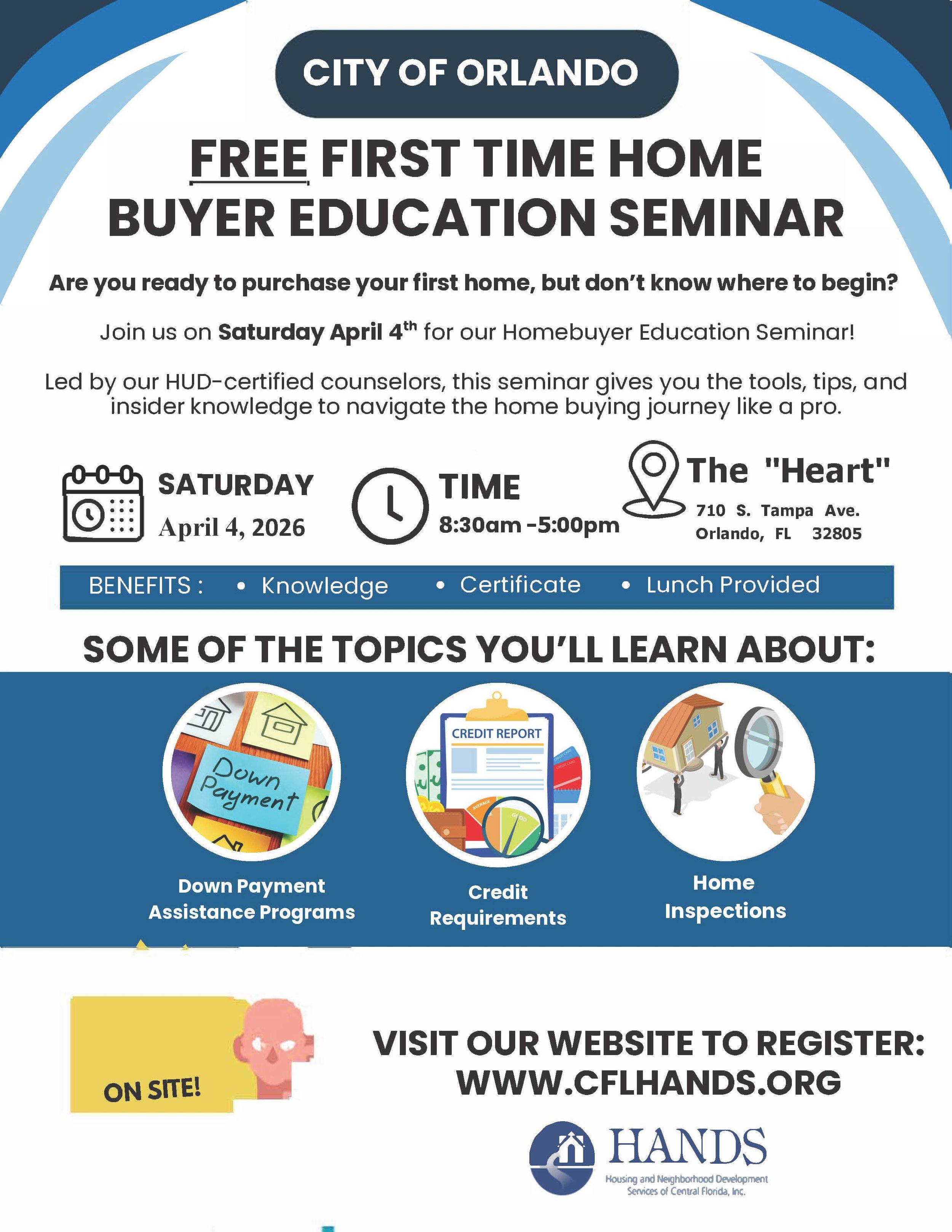 First Time Home Buyer Education Seminar 