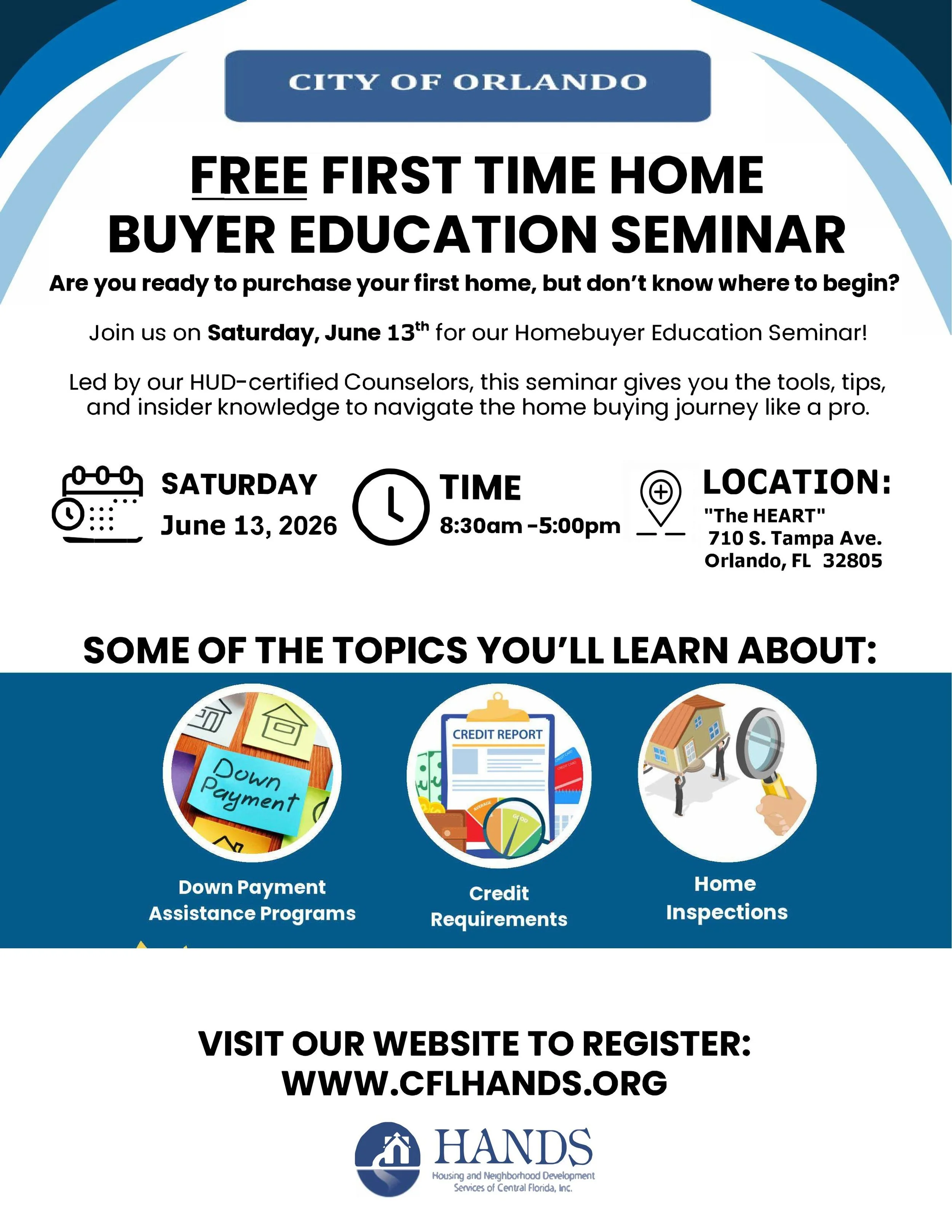 First Time Home Buyer Education Seminar - JUNE