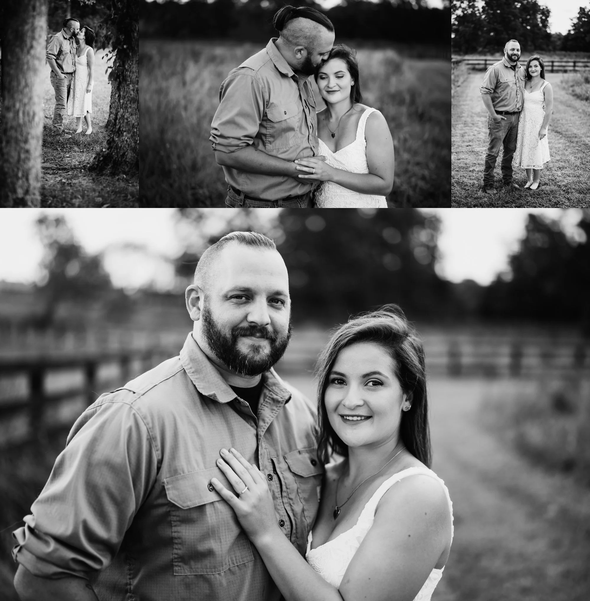 Central Kentucky engagement session at a private horse farm