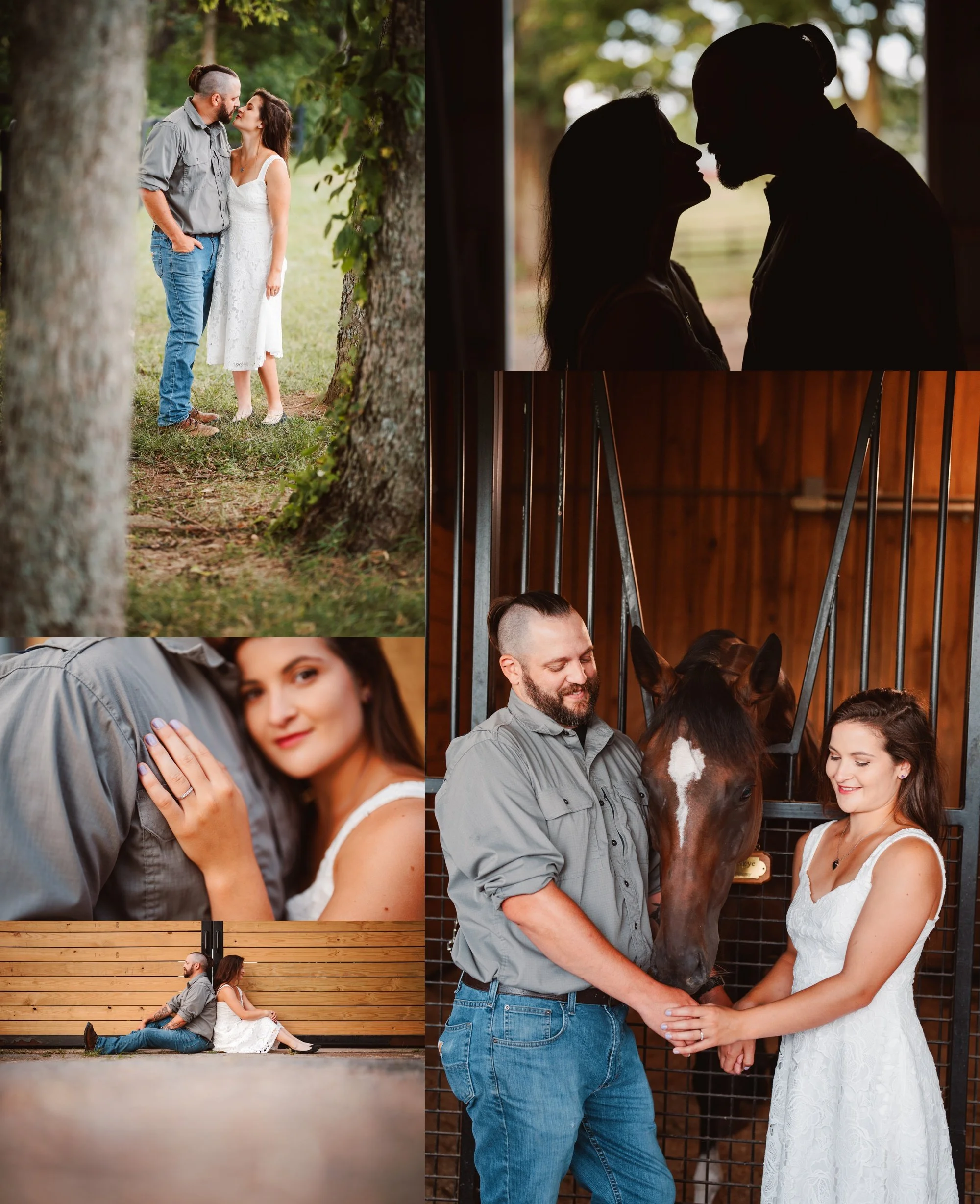 Central Kentucky engagement session at a private horse farm