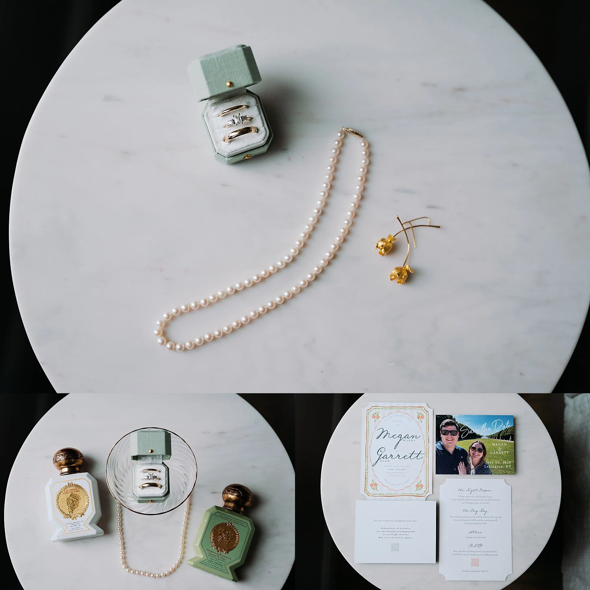 Wedding day details photographed during getting ready at The Apiary wedding Lexington KY