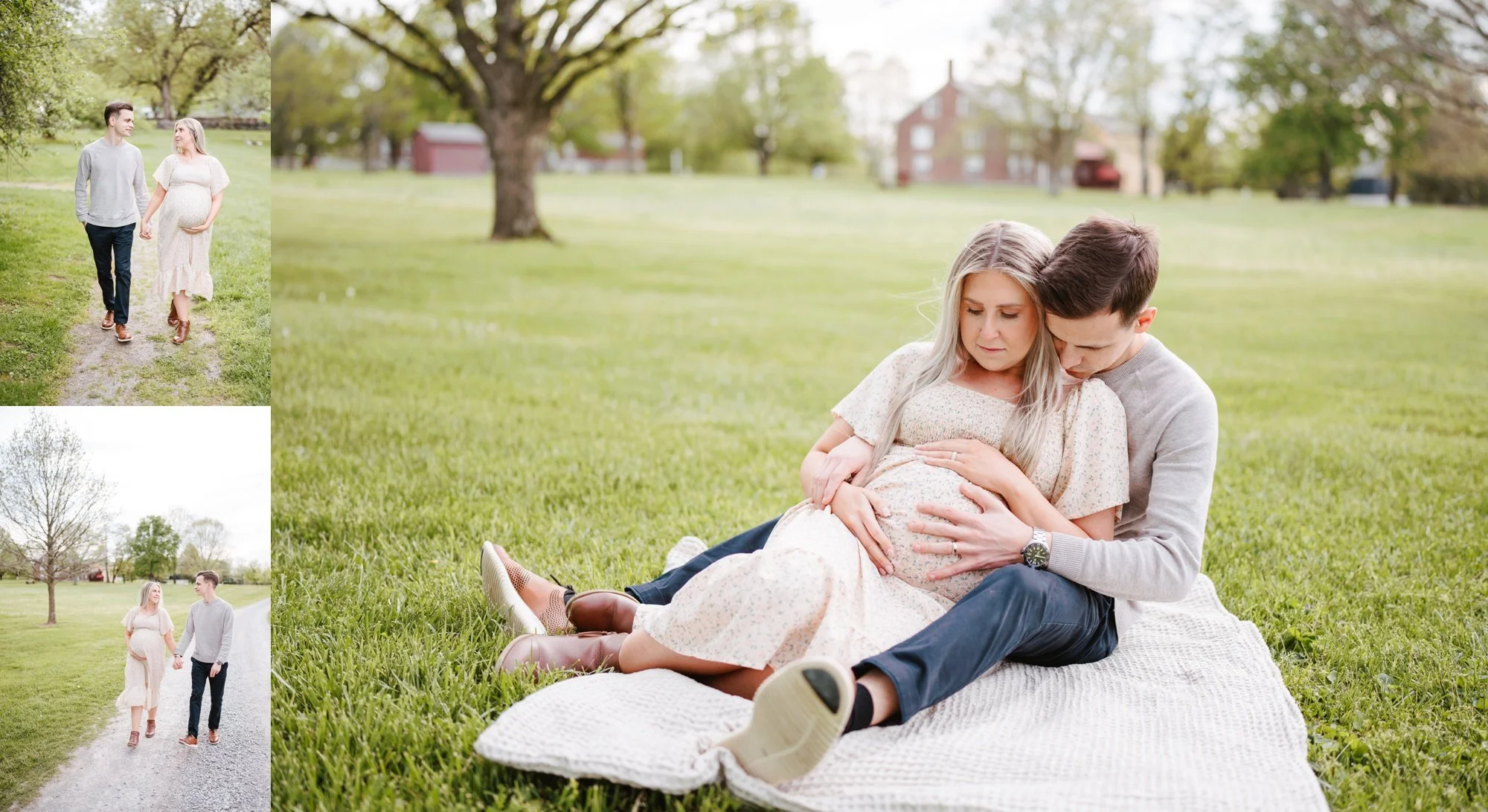 Beautiful maternity photography session at Shaker Village in Harrodsburg