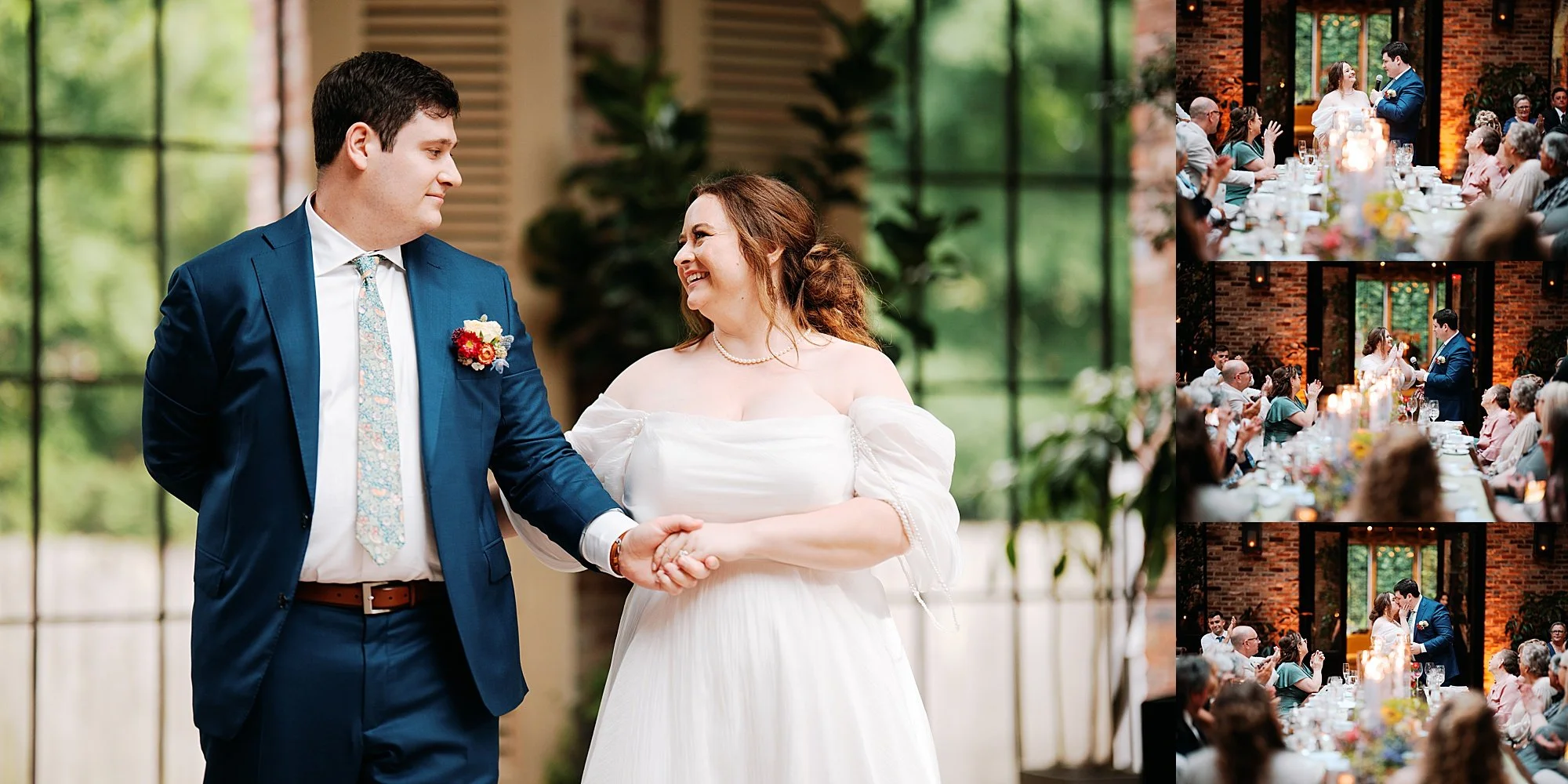 Couple's first dance and speech at The Apiary in Lexington, Kentucky