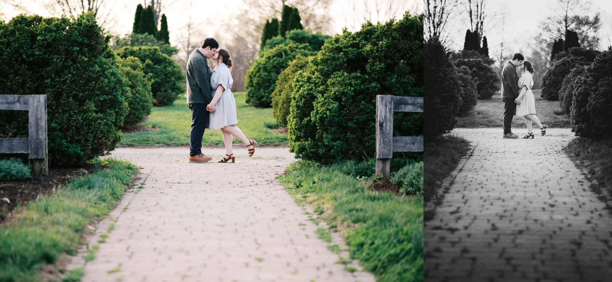 Megan and Garrett at The Arboretum State Botanical Garden of Kentucky, spring engagement session