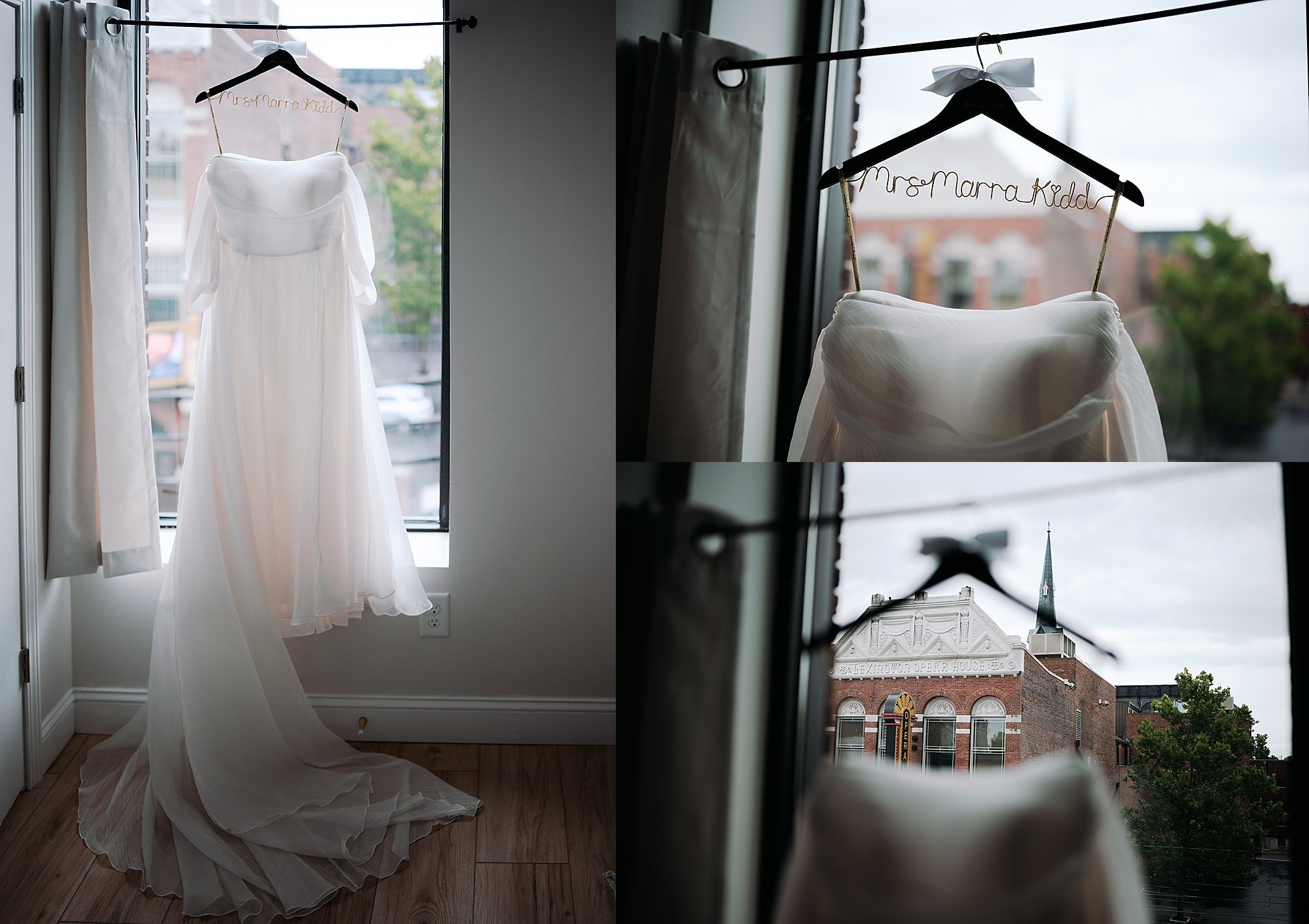 dress details before a wedding at The Apiary in Lexington, Kentucky