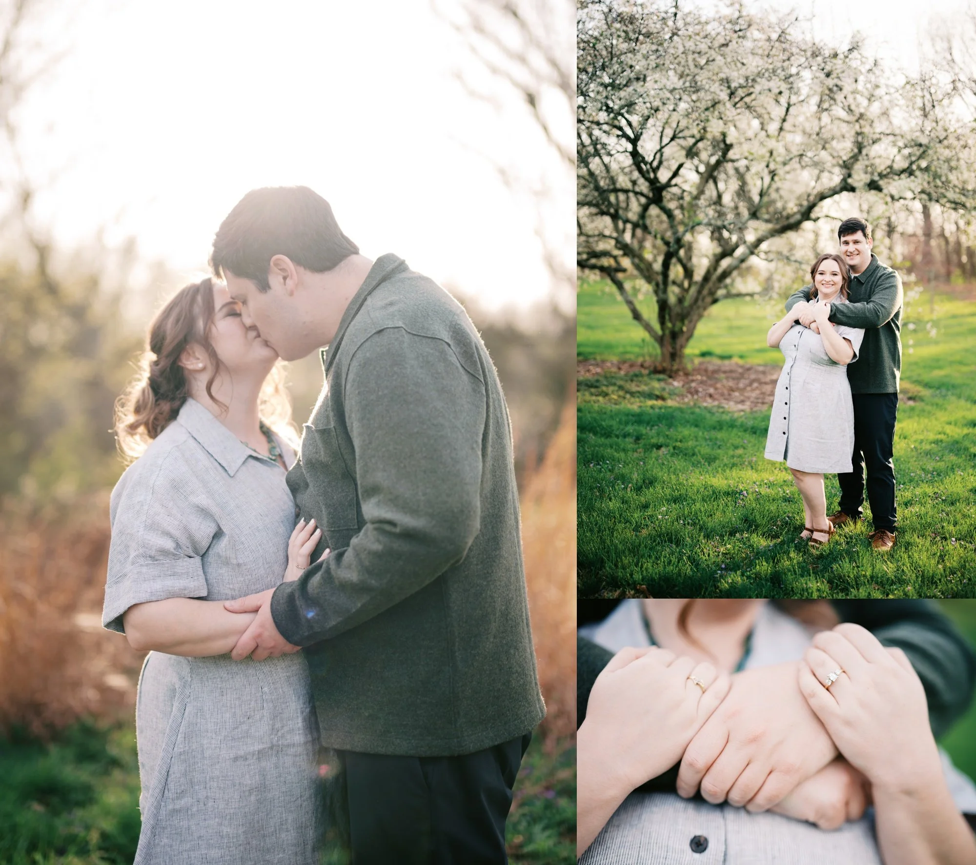 Megan and Garrett at The Arboretum State Botanical Garden of Kentucky, spring engagement session