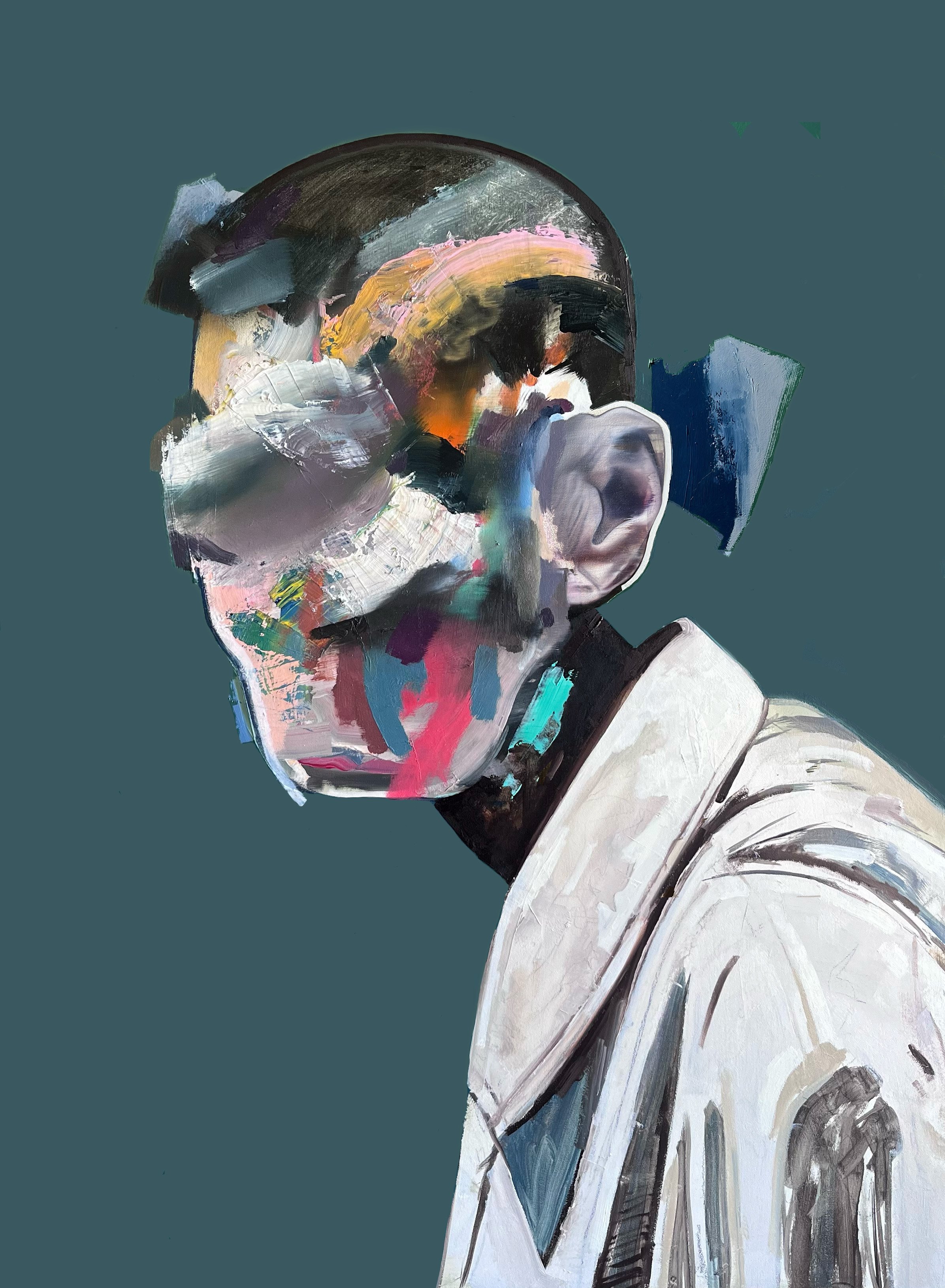 Untitled (Person) - Oil on Board - 60 x 80cm 2024