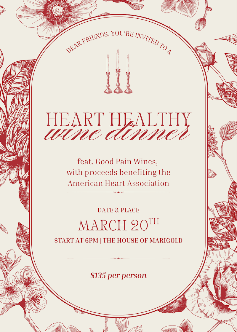 Heart Healthy Wine Dinner