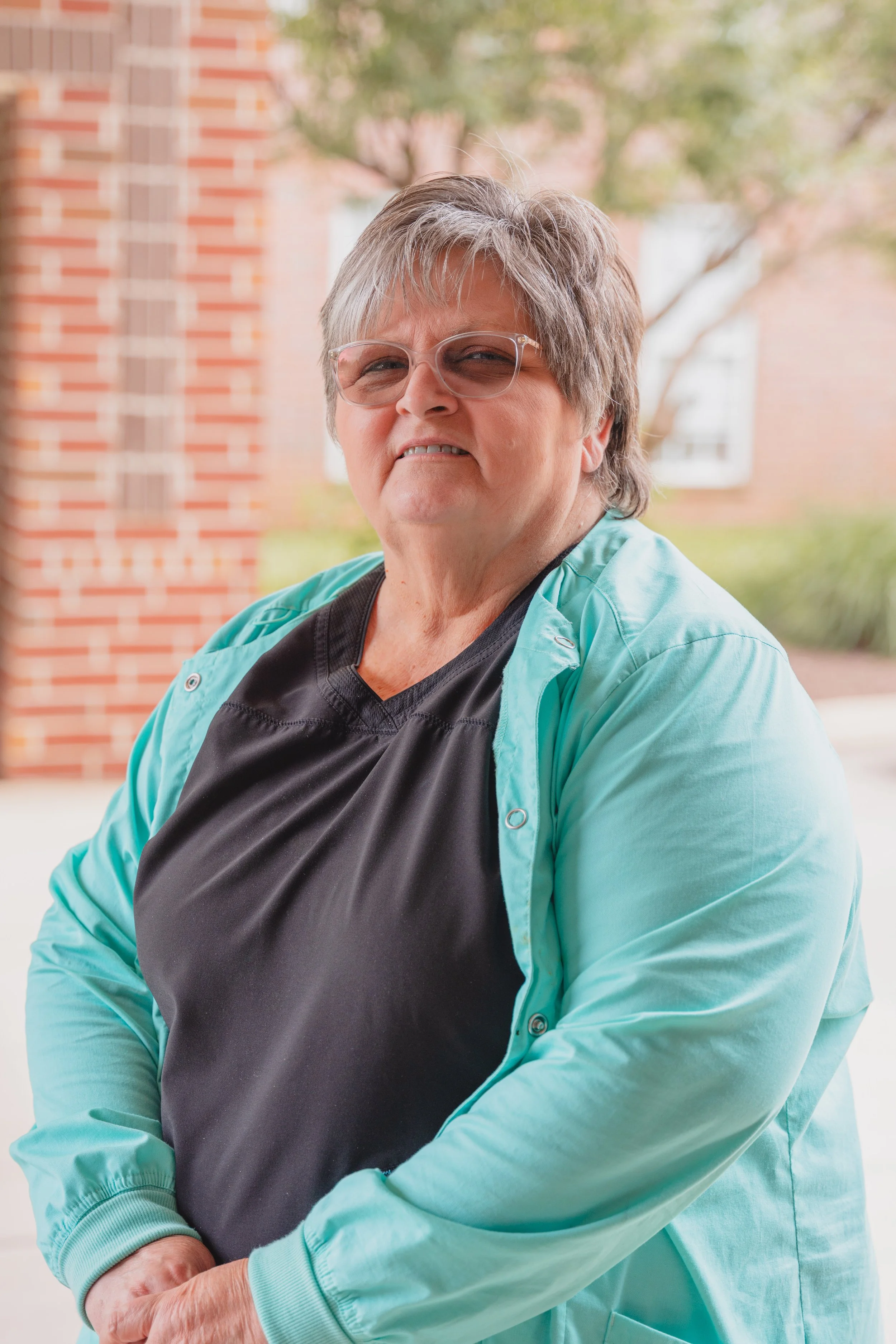 Outdoor headshot of Shelly Chessor, Nuclear Department Manager at H&V