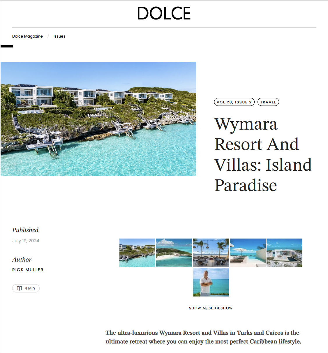 Dolce Magazine: Wymara Resort And Villas: Island Paradise