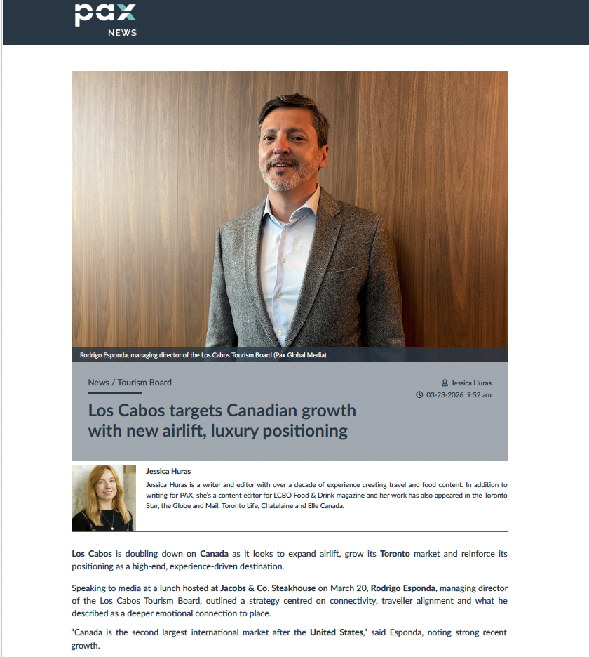 Pax News: Los Cabos targets Canadian growth with new airlift, luxury positioning