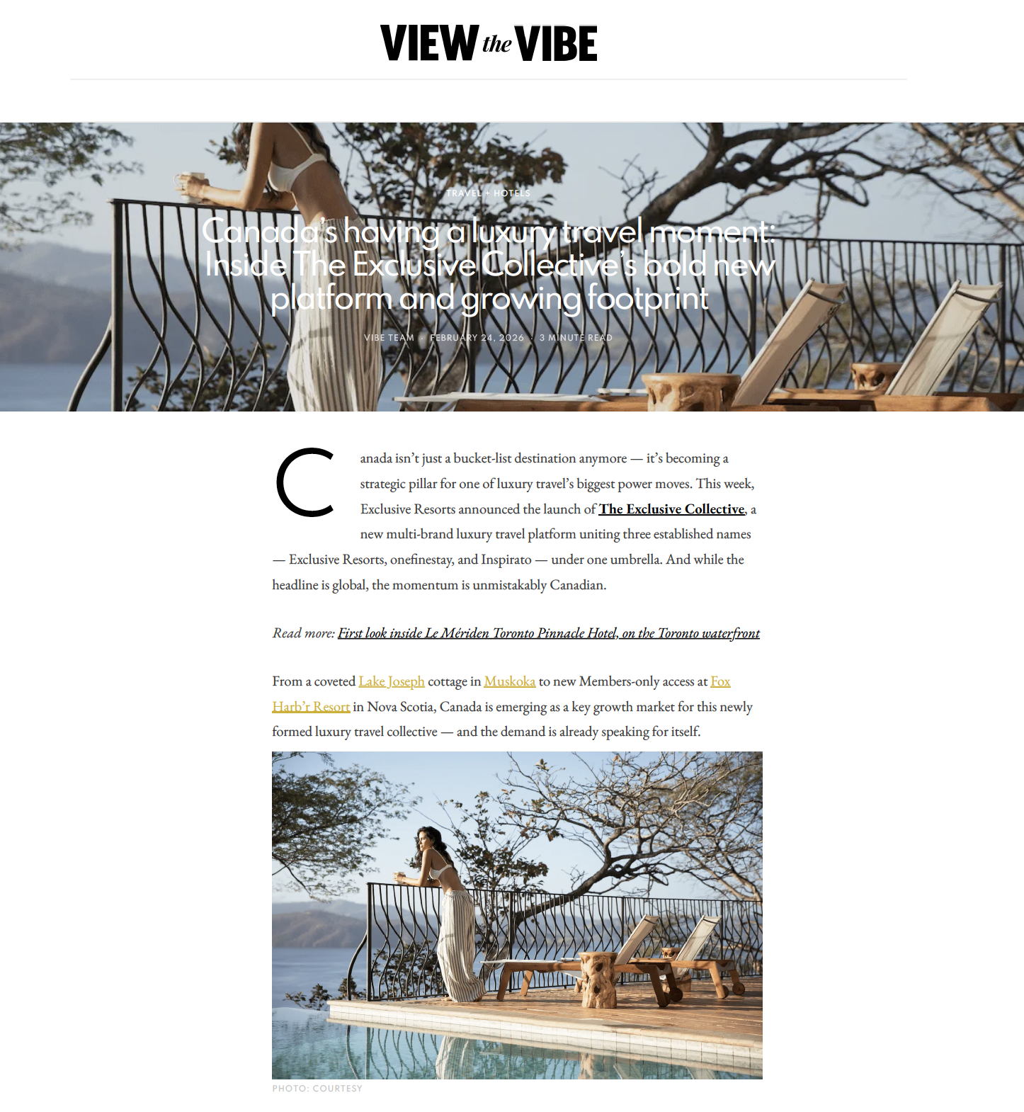 View the Vibe: Canada’s having a luxury travel moment: Inside The Exclusive Collective’s bold new platform and growing footprint