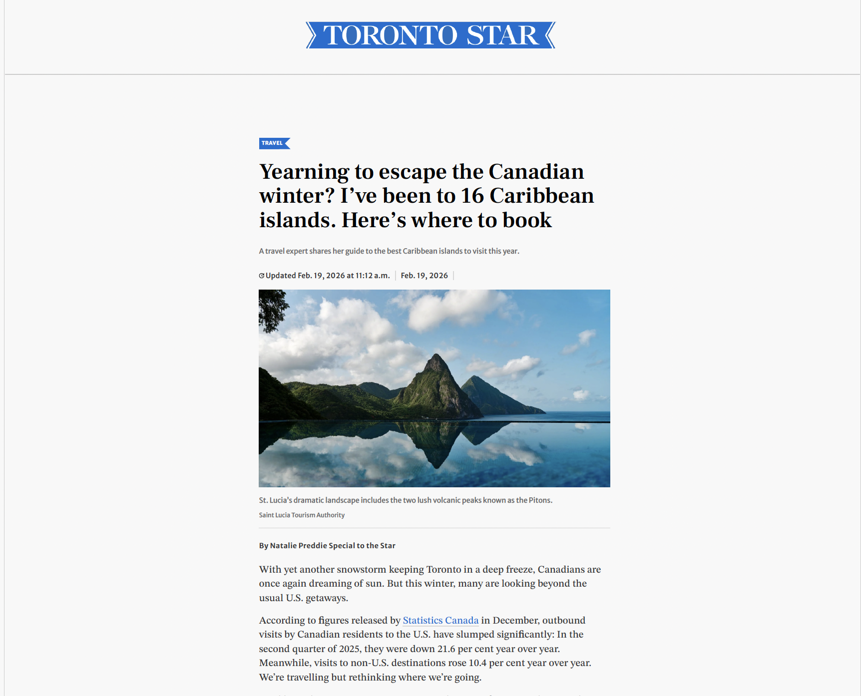 Toronto Star: I’ve been to 16 Caribbean island destinations. Here’s how to choose the right one for your travel style