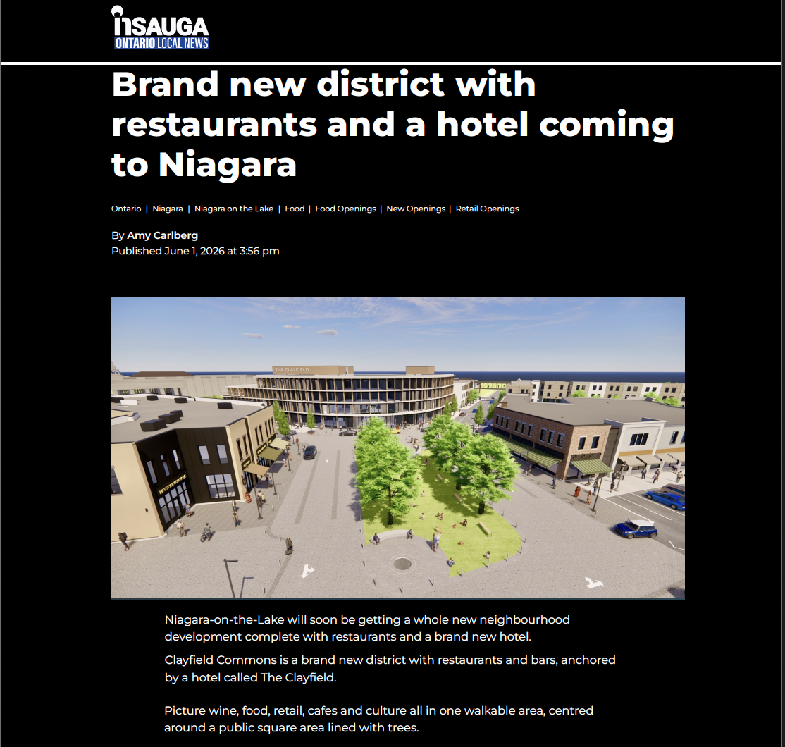 INsauga: Brand new district with restaurants and a hotel coming to Niagara
