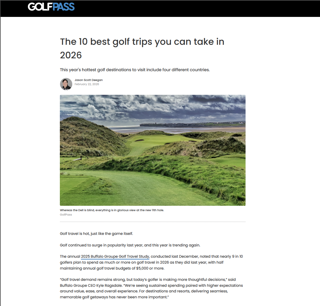 Golf Pass: The 10 best golf trips you can take in 2026