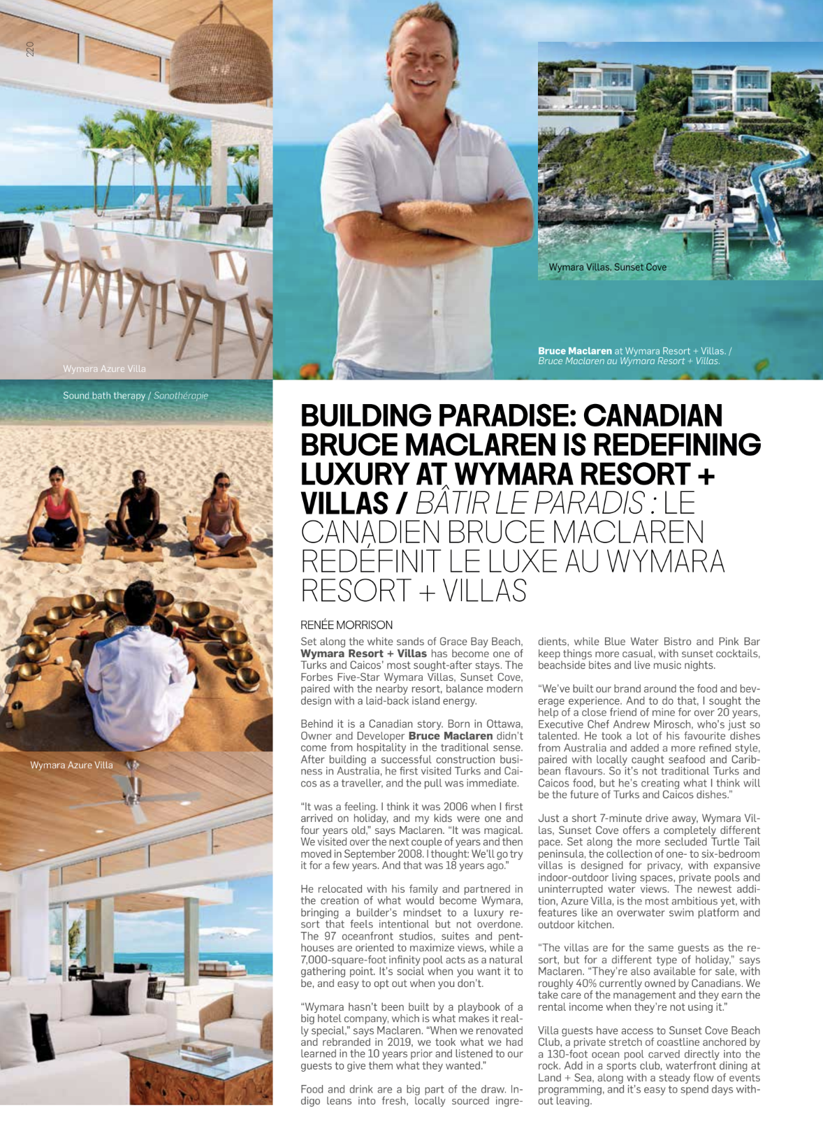 Diary of a Social Girl: BUILDING PARADISE: CANADIAN BRUCE MACLAREN IS REDEFINING LUXURY AT WYMARA RESORT + VILLAS