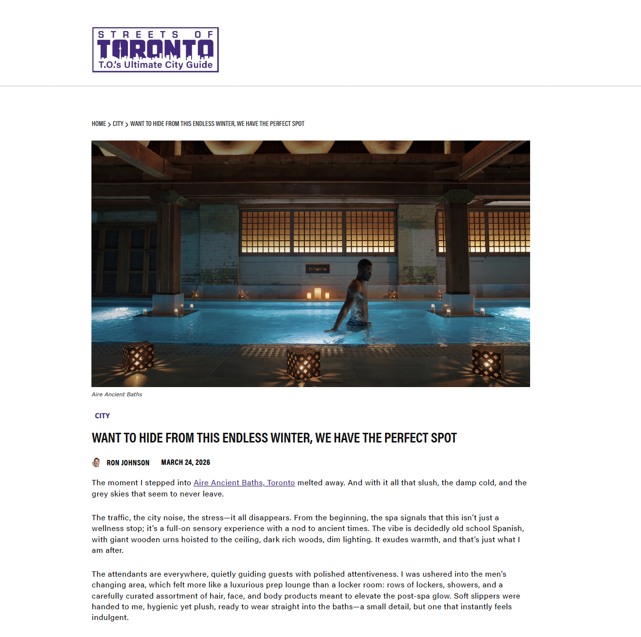 Streets of Toronto: Want to hide from this endless winter, we have the perfect spot
