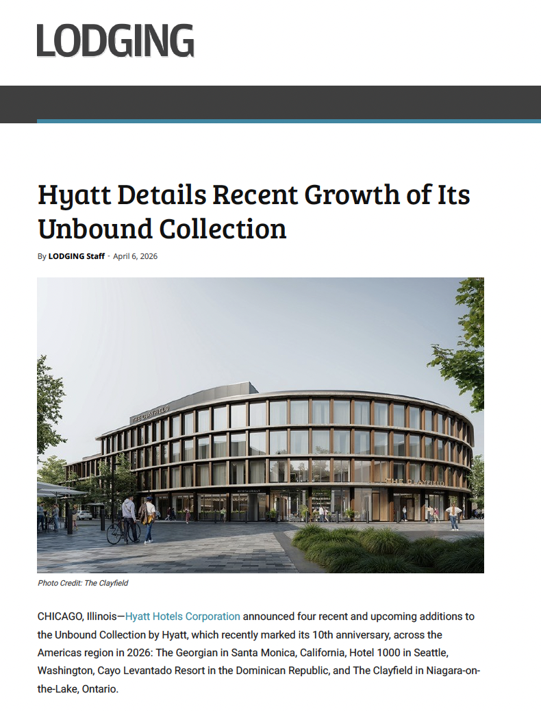 Lodging Magazine: Hyatt Details Recent Growth of Its Unbound Collection