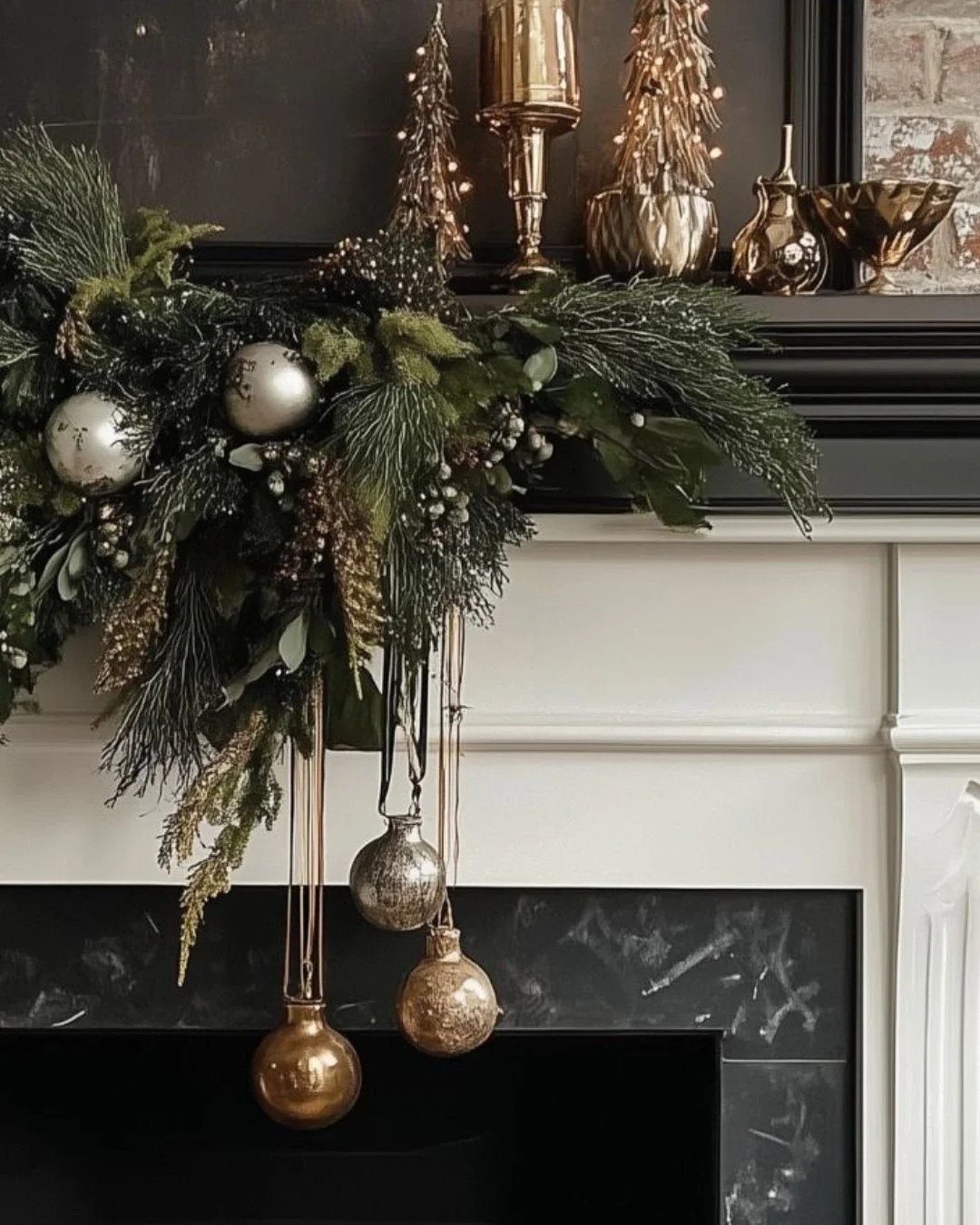 Let's transform your fireplace into a festive focal point with these simple tips:

🕯 Layer Up: Start with a garland&mdash;go lush and green, or try one with frosted accents for a winter wonderland vibe.
🎁 Add Heights: Use candlesticks, mini trees, 