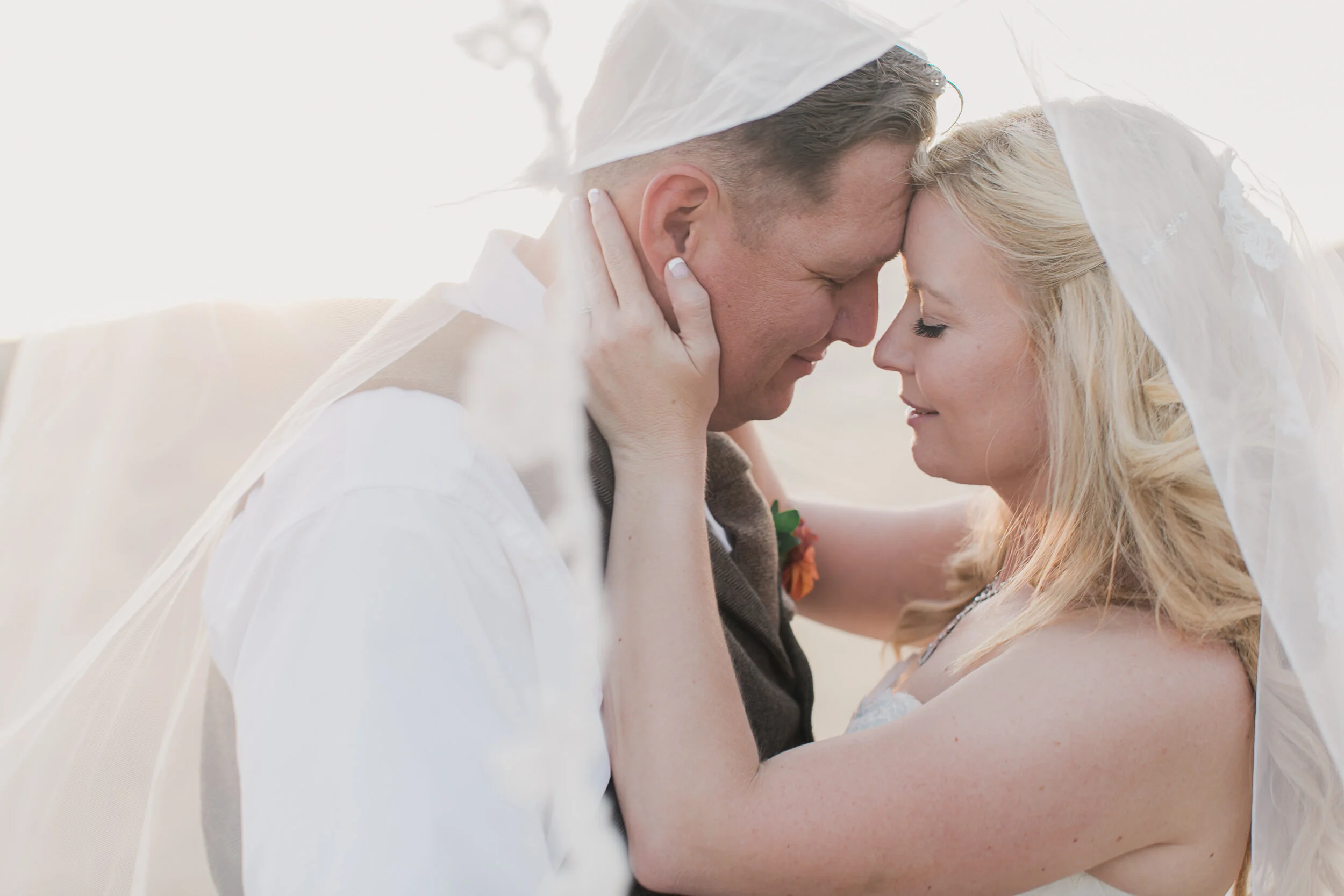 bride and groom spending time together on wedding day