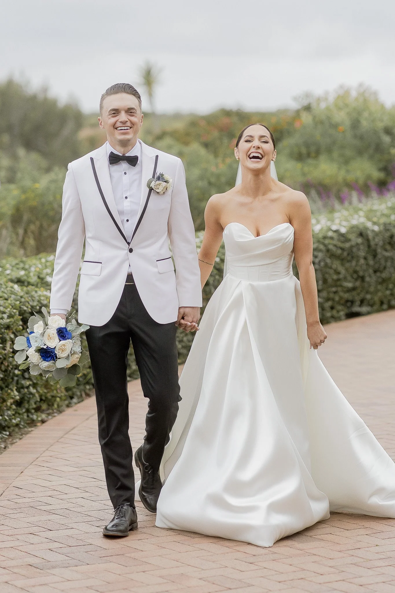 Bride and Groom wedding potrait at Terranea Resort in Los Angeles