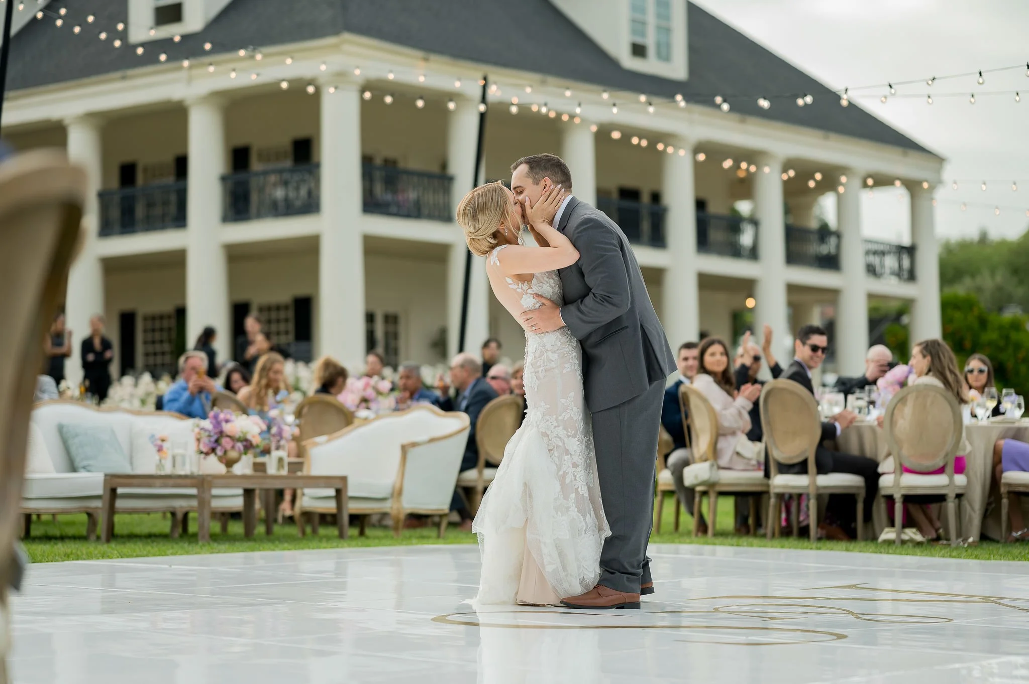 Editorial candid first dance luxury wedding Orange County