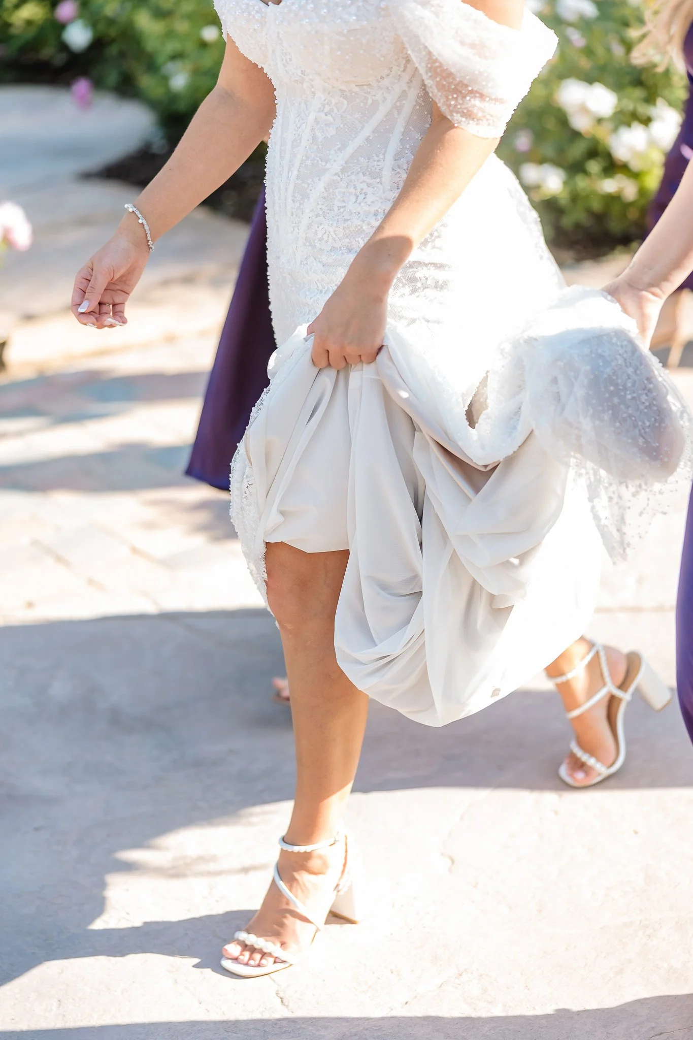 wedding content creator capturing candid behind-the-scenes vertical video of a bride laughing, optimized for Instagram Reels and TikTok social sharing.