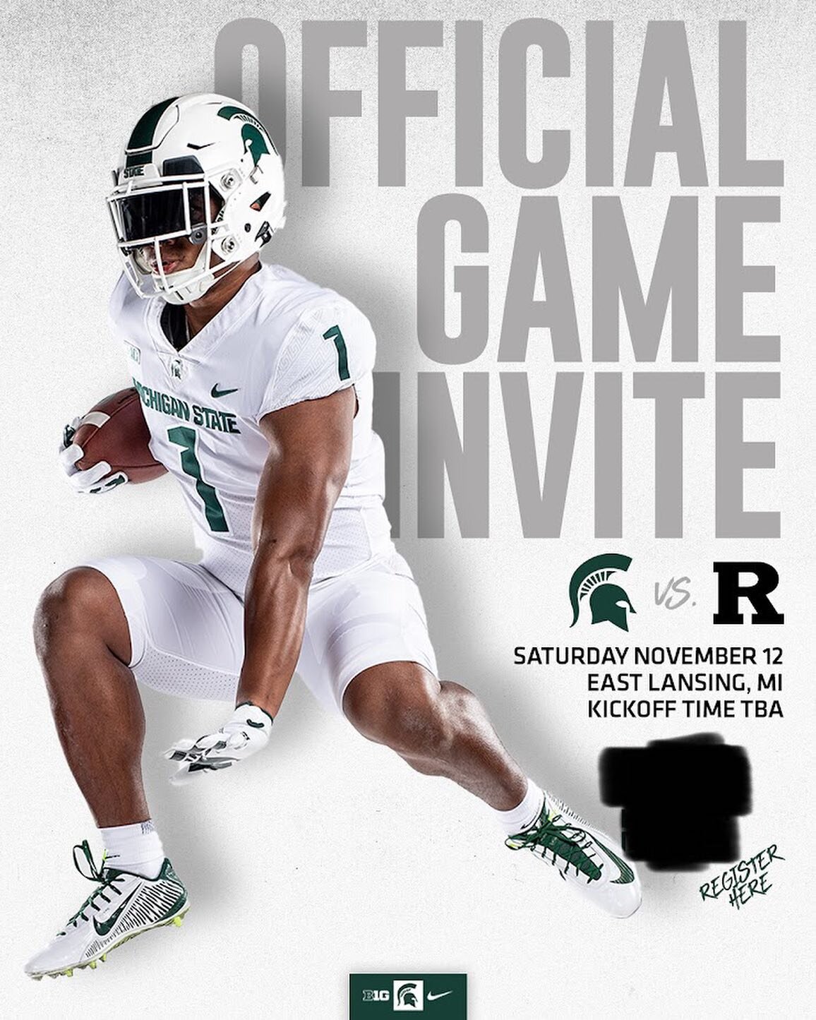 We are excited to be invited to the game and able to take young athletes to the @msu_football game.  Let&rsquo;s start something great! #Passion #purpose
