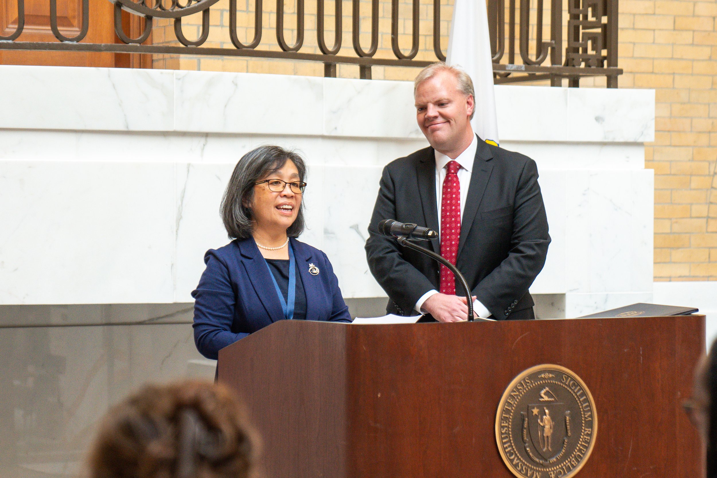 Betty Yee with Rep. Sean Garballey