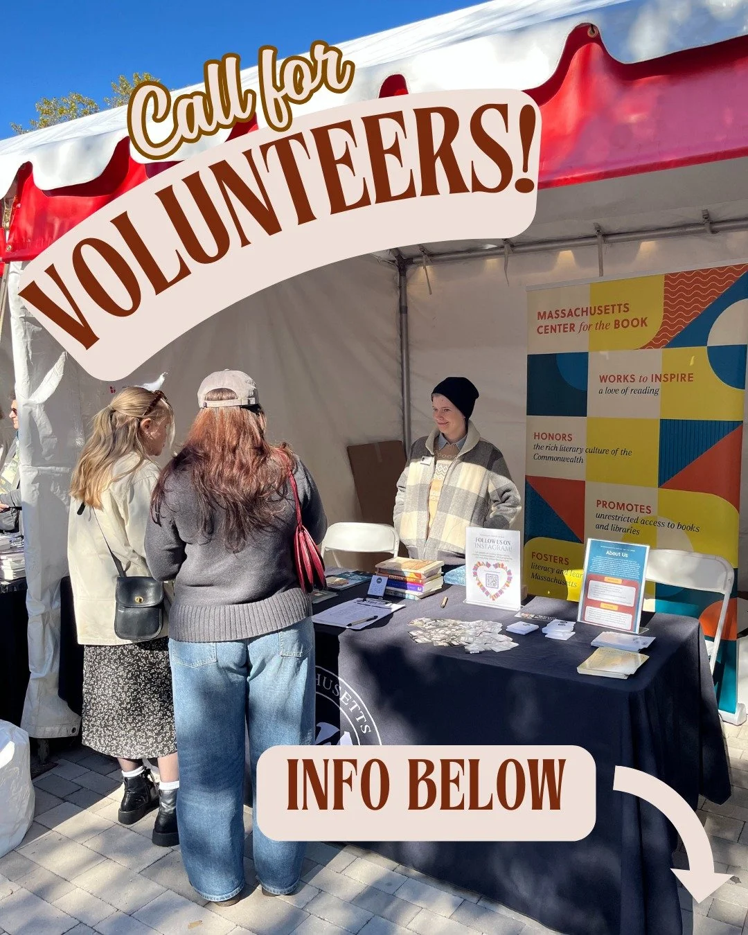 Are you interested in helping the Massachusetts Center for the Book forward its mission of promoting unrestricted access to books and reading? MCB is looking for outgoing volunteers to share our mission at our Mass Book Awards Speakers Bureau events!