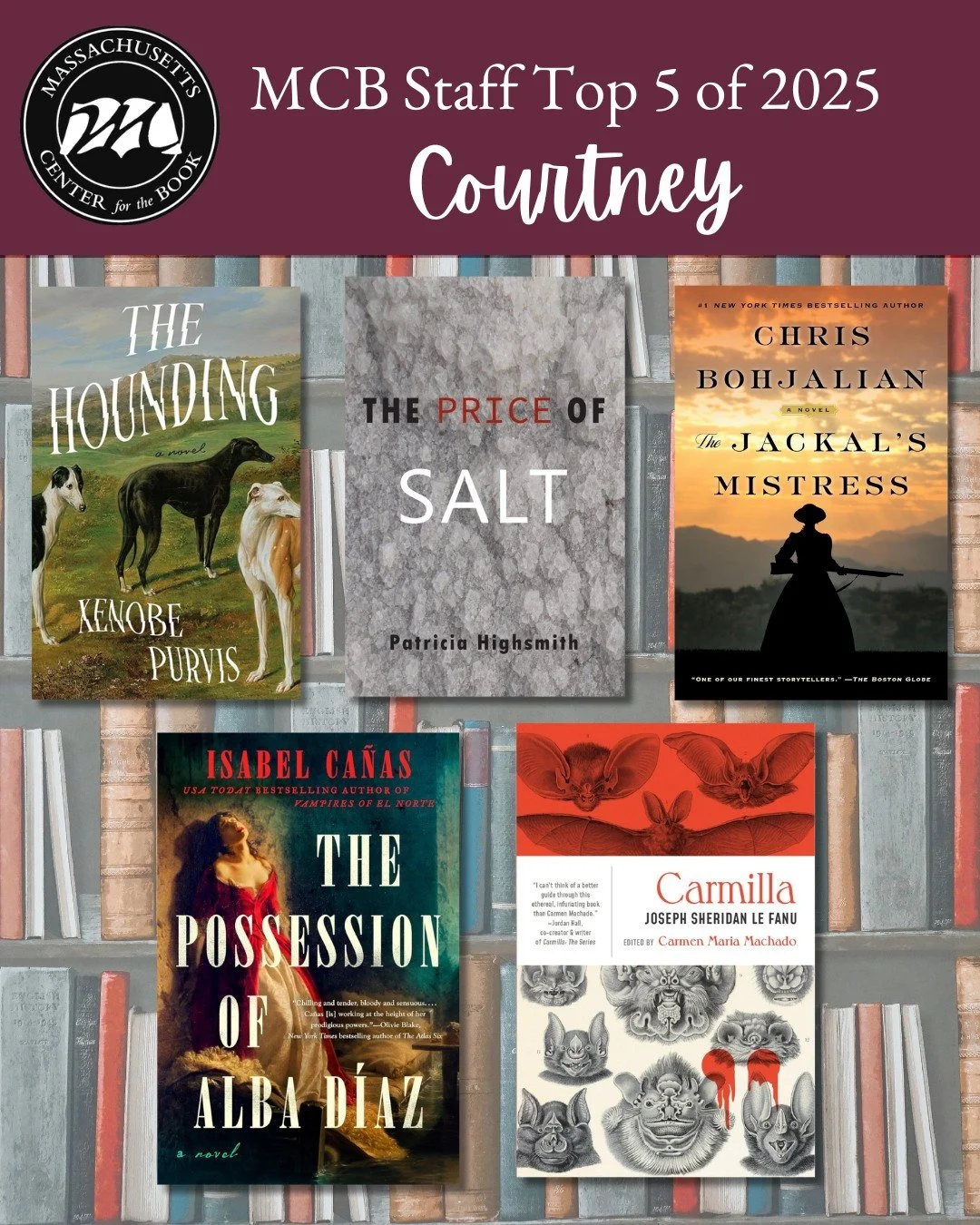 As 2025 comes to an end we wanted to share out each of our Top 5 favorite books read this year. Maybe one of this could be your first of 2026? Happy Reading and we look forward to more books in the coming year! - Courtney, Karolina, Nina, &amp; Emma