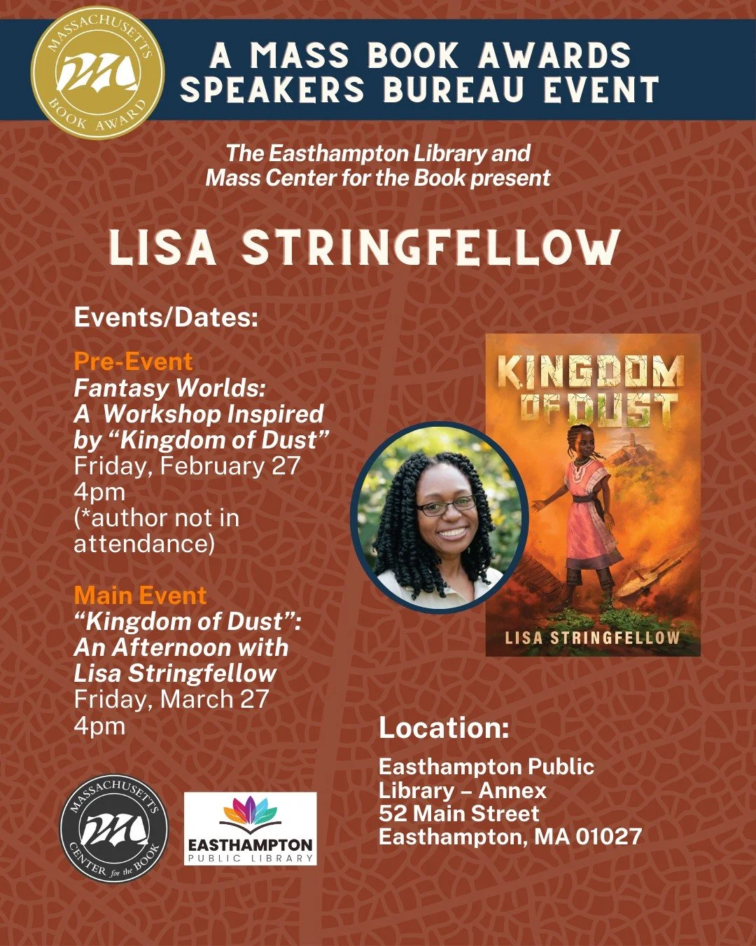 Join the Easthampton Public Library for a family-friendly creative workshop to kick off the excitement for author Lisa Stringfellow&rsquo;s upcoming visit. Participants will design their own fantasy worlds by transforming an orange peel into a miniat