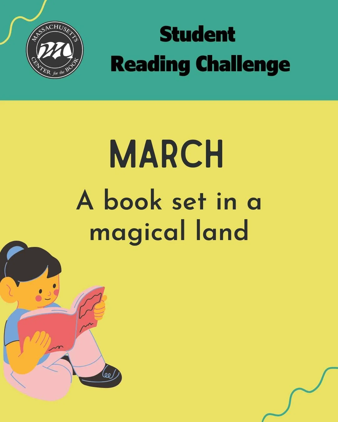 March is here and it's time to read "A book set in a magical land" if you are taking part in our Student Reading Challenge. Swipe for some recommendations! Happy Reading!