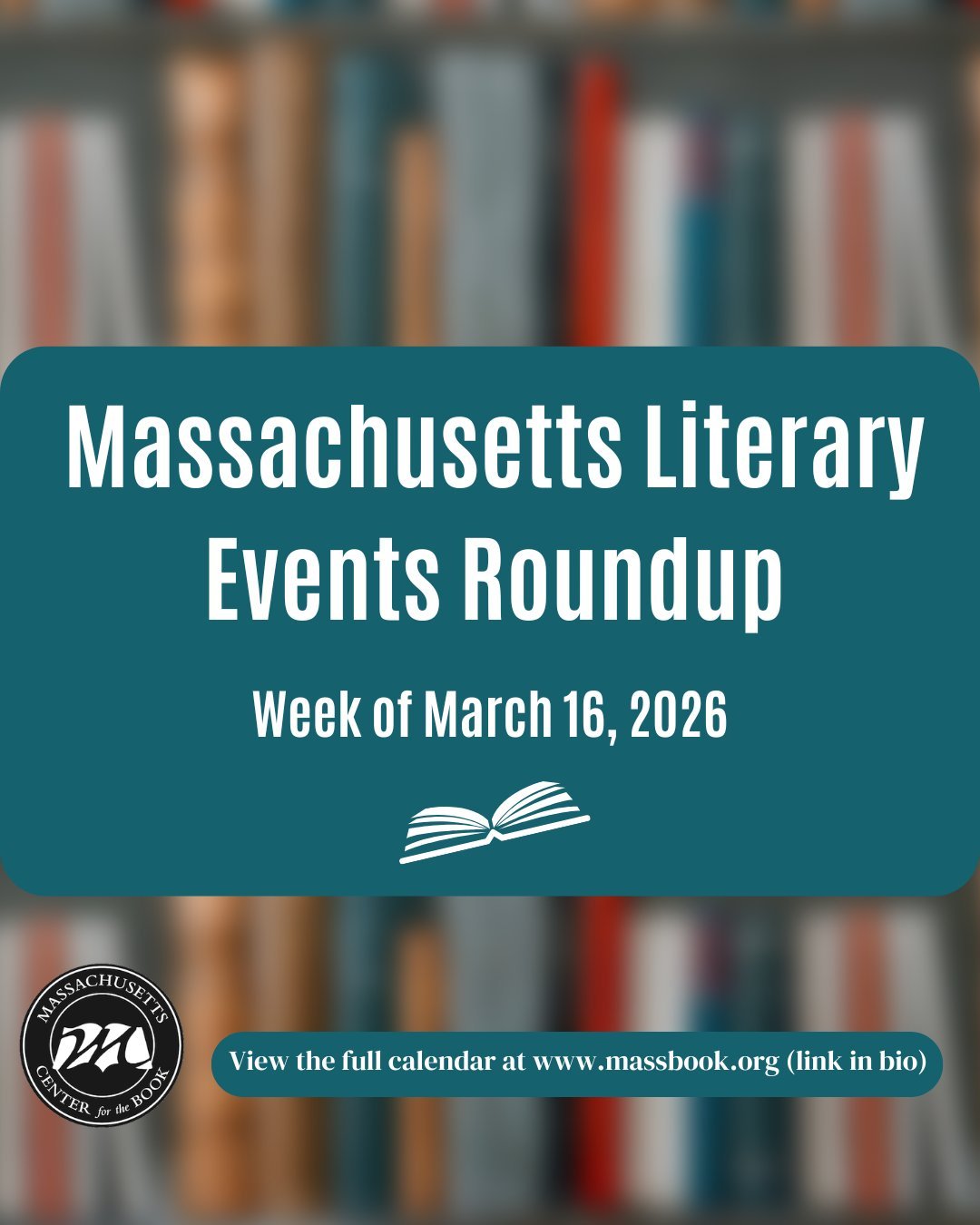 Welcome to your weekly MA literary events roundup! More info at massbook.org/ma-literary-events

Mar. 17th- Come meet local author Glenn Shapiro (@glennshapiroauthor) at Richard Salter Storrs Library (@storrslibrary)! 

Mar. 18th- It&rsquo;s game on 
