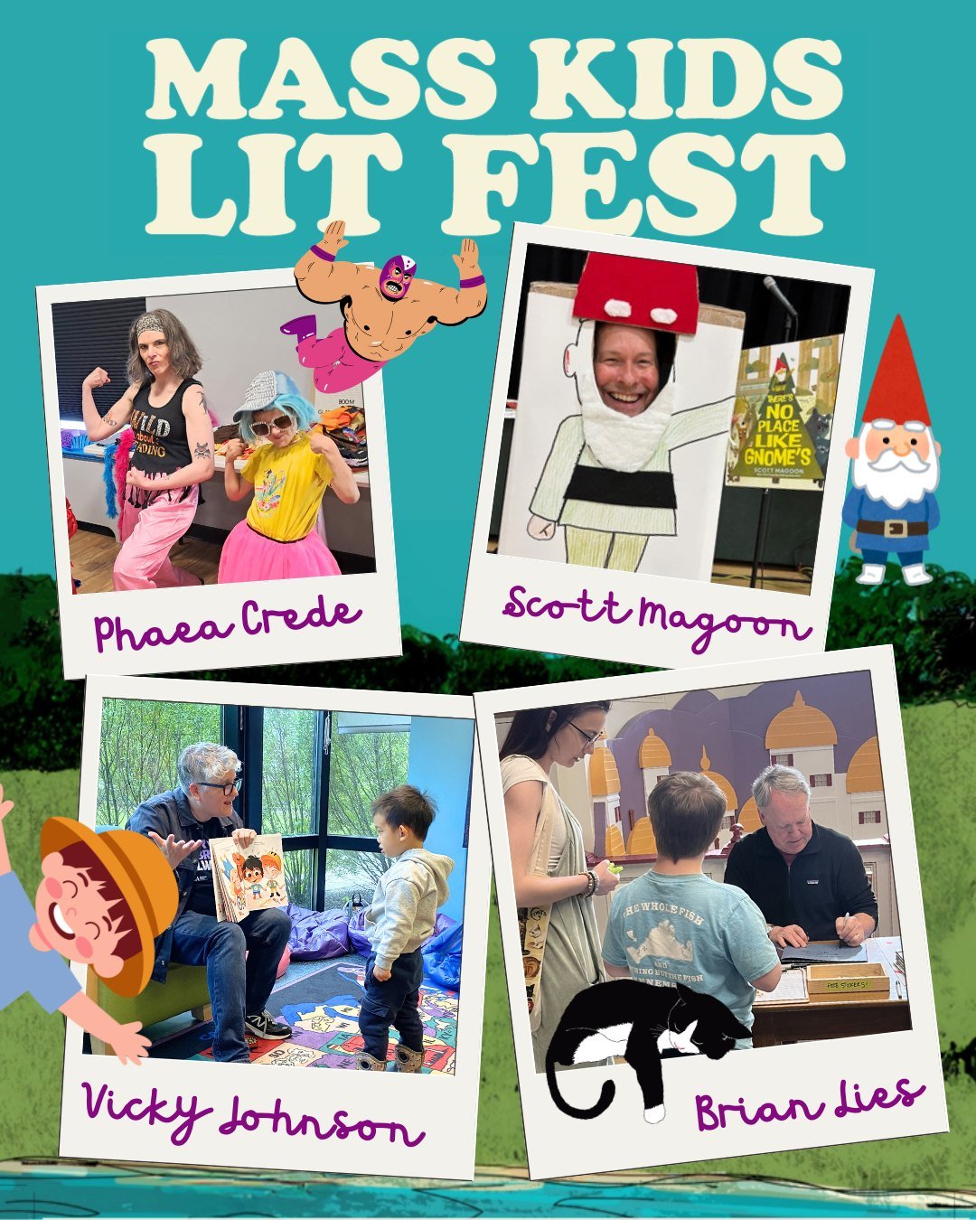 Mass Kid Lit Fest Book Bundle Giveaway! Our third year of this event was a huge success with events in schools, libraries, and cultural centers all over Western Mass. A huge thanks to all the amazing authors and illustrators that participated with us