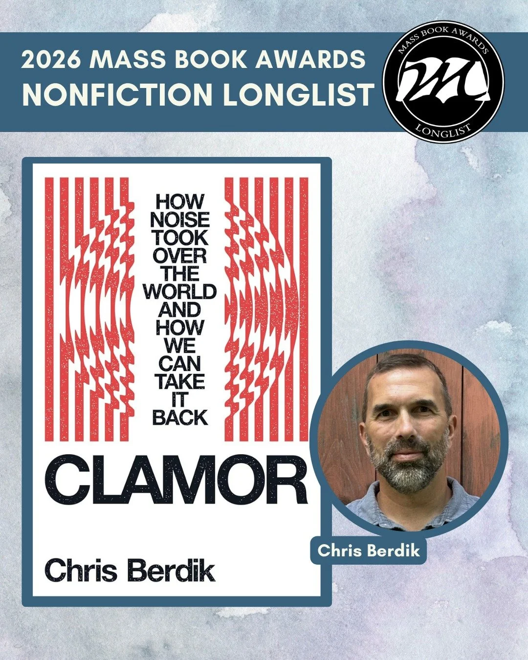 Today we highlight Nonfiction longlist title &ldquo;Clamor: How Noise Took Over The World and How We Can Take it Back&rdquo; by Chris Berdik (W.W. Norton). @berdik_writes

Early-morning jackhammering from construction down the block. The dull roar of
