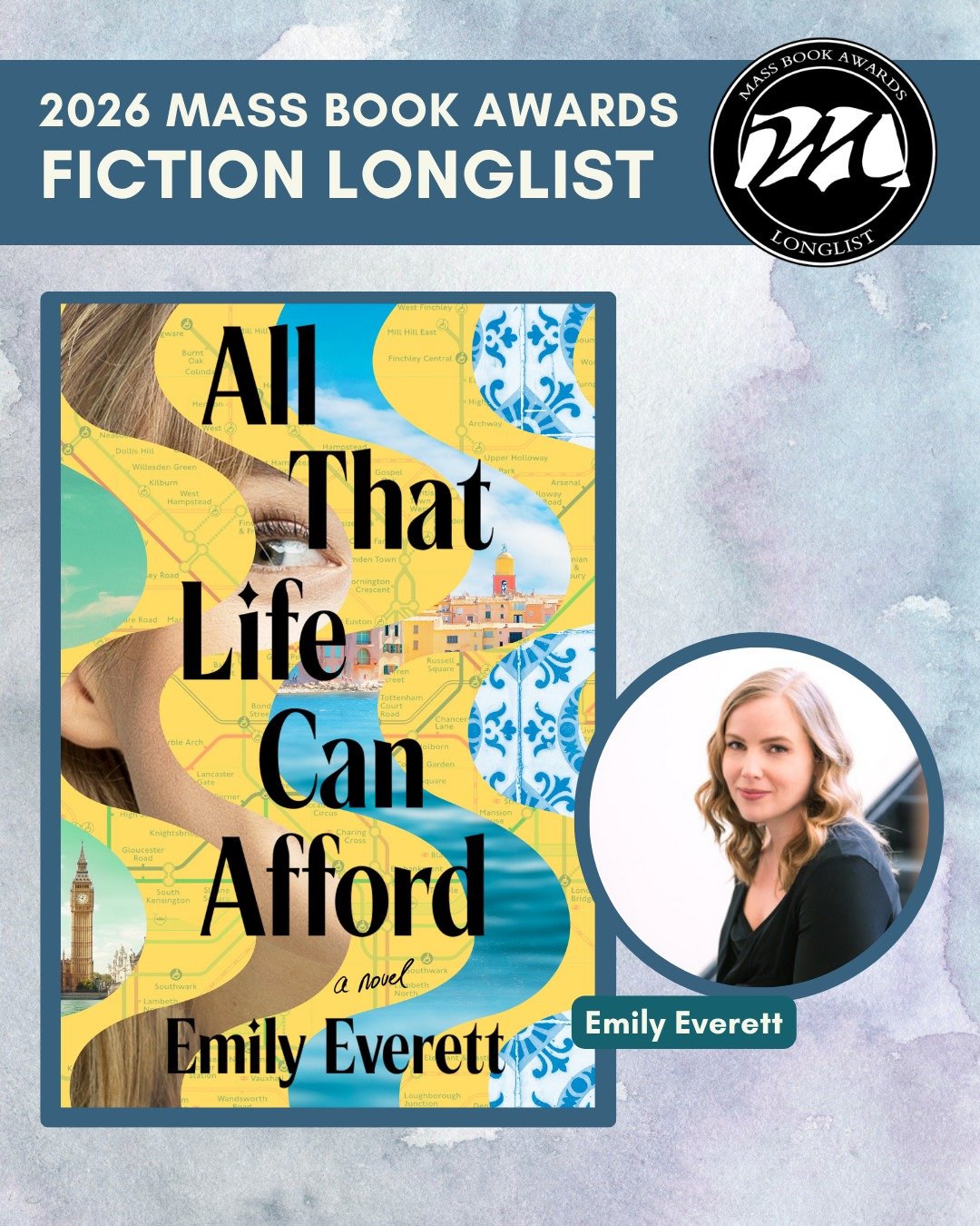Today we highlight Fiction longlist title &ldquo;All That Life Can Afford: A Novel&rdquo; by Emily Everett (G.P. Putnam's Sons). @ednahi, @putnambooks

Anna first fell in love with London at her hometown library&mdash;its Jane Austen balls a far cry 