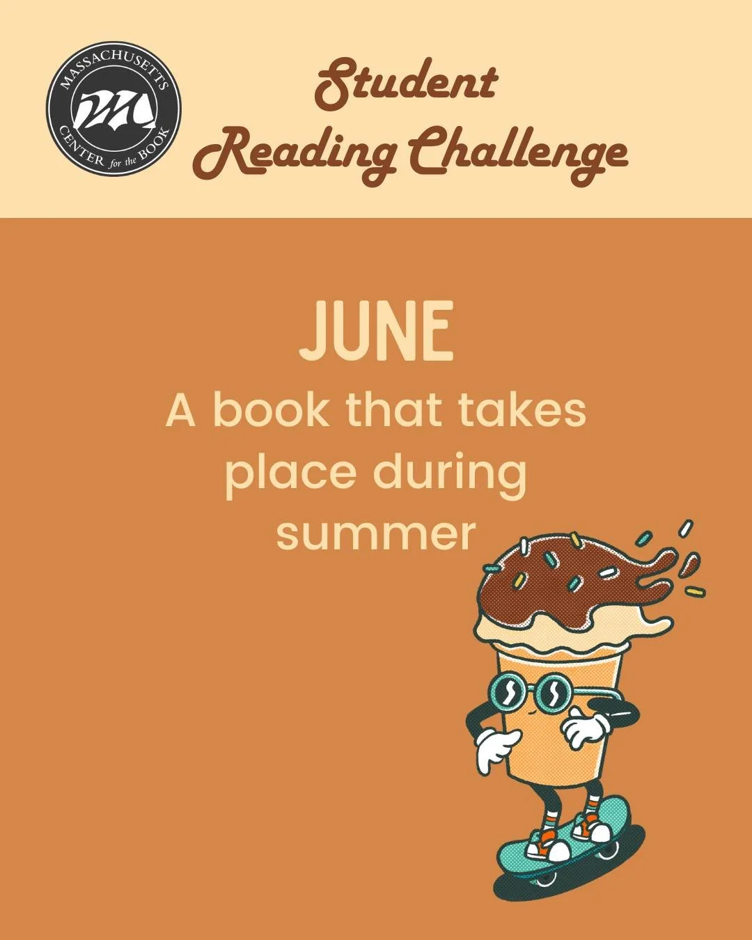 It's the first month of our new Student Reading Challenge cycle! Join us as we kick off summer reading with "A book that takes place during summer." Swipe for some great recommendations and Happy Summer Reading!