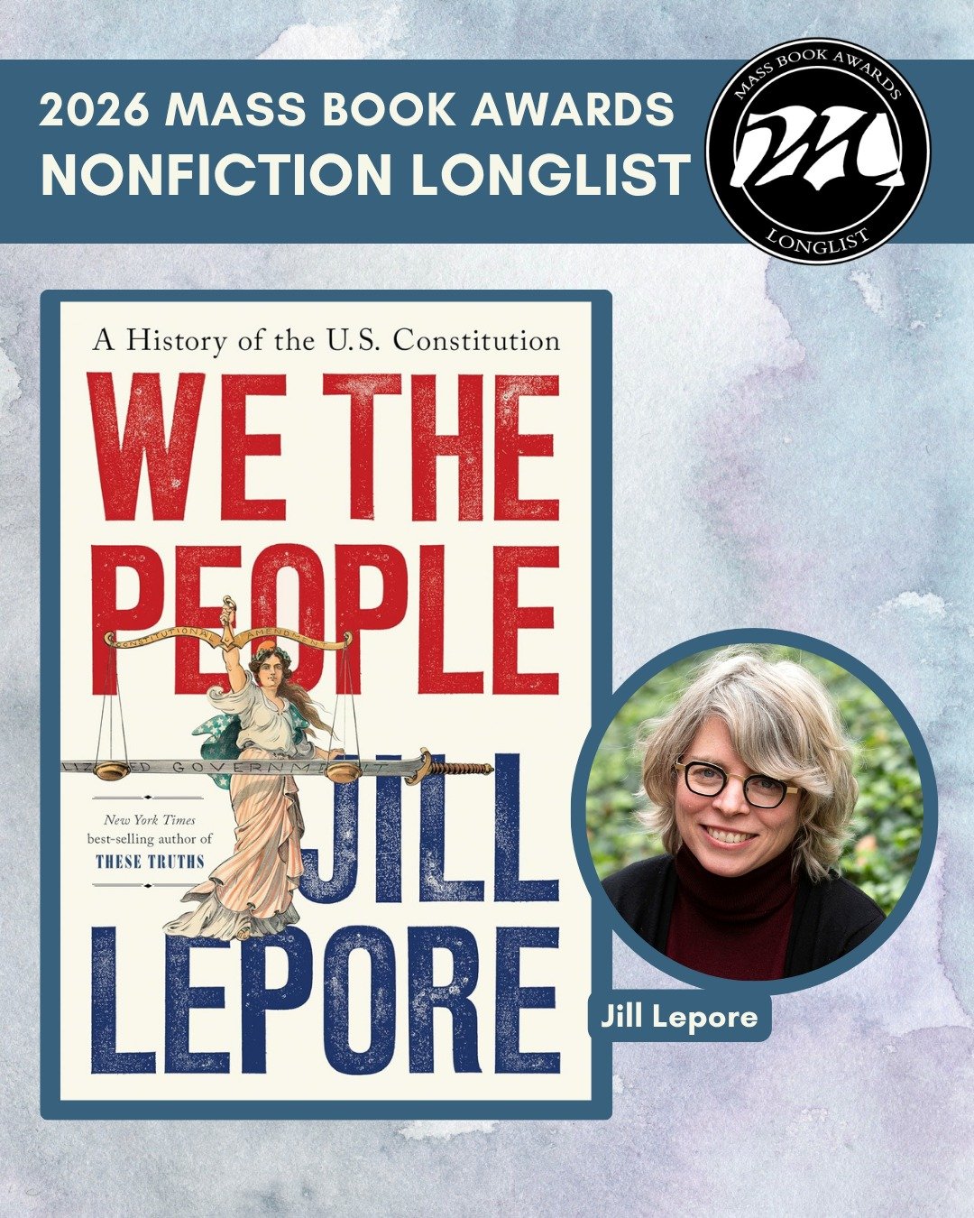 Today we highlight Nonfiction longlist title &ldquo;We the People: A History of the U.S. Constitution&rdquo; by Jill Lepore (Liveright / W.W. Norton). @liverightbooks

The U.S. Constitution is among the oldest constitutions in the world but also one 