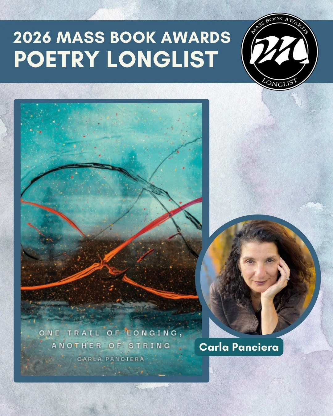 Today we highlight Poetry longlist title &ldquo;One Trail of Longing, Another of String&rdquo; by Carla Panciera (Bordighera Press). @bordigherapress.

In One Trail of Longing, the Other of String, Carla Panciera communes with hawks, cows, owls, and 