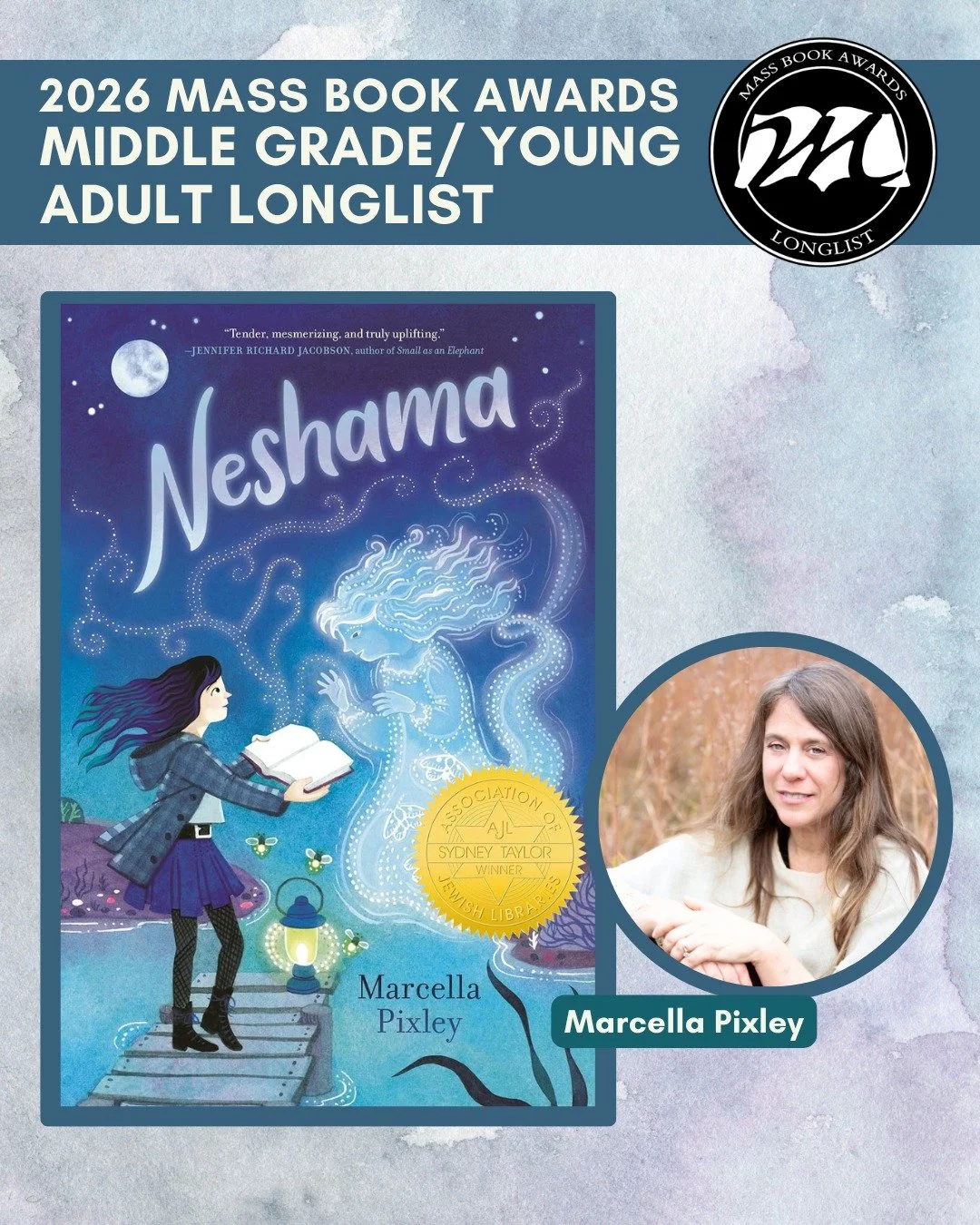 Today we highlight MG/YA longlist title &ldquo;Neshama&rdquo; by Marcella Pixley (Candlewick). 
@marcellapixleybooks, @candlewickpress.

Anna sees ghosts. The spirits of her ancestors call to her from the shadows, and no matter where she is, Anna alw