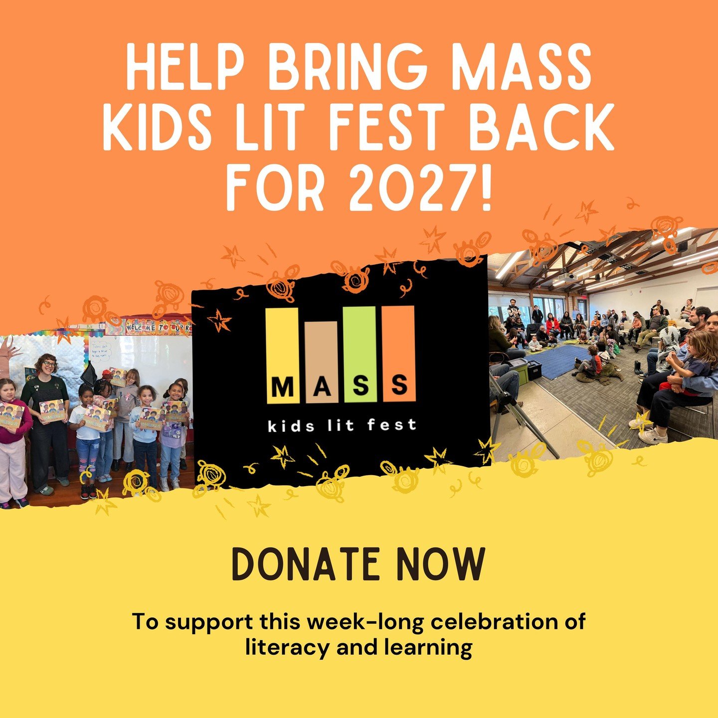 We're in the final days of our Mass Kids Lit Fest fundraiser! Help us bring this vibrant, weeklong children's literature festival back for 2027 . . . (link in bio)