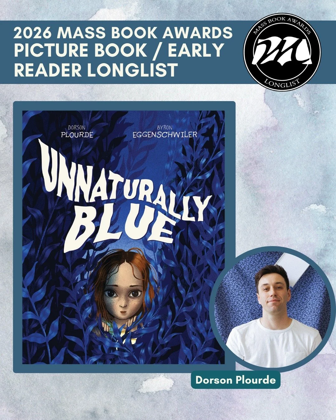Today we highlight PB/ER longlist title &ldquo;Unnaturally Blue&rdquo; by Dorson Plourde, illustrated by Byron Eggenschwiler. (Kids Can Press). @dorsonplourdebooks, @kidscanpress.

A young swimmer panics in a crowded community pool, and it feels like