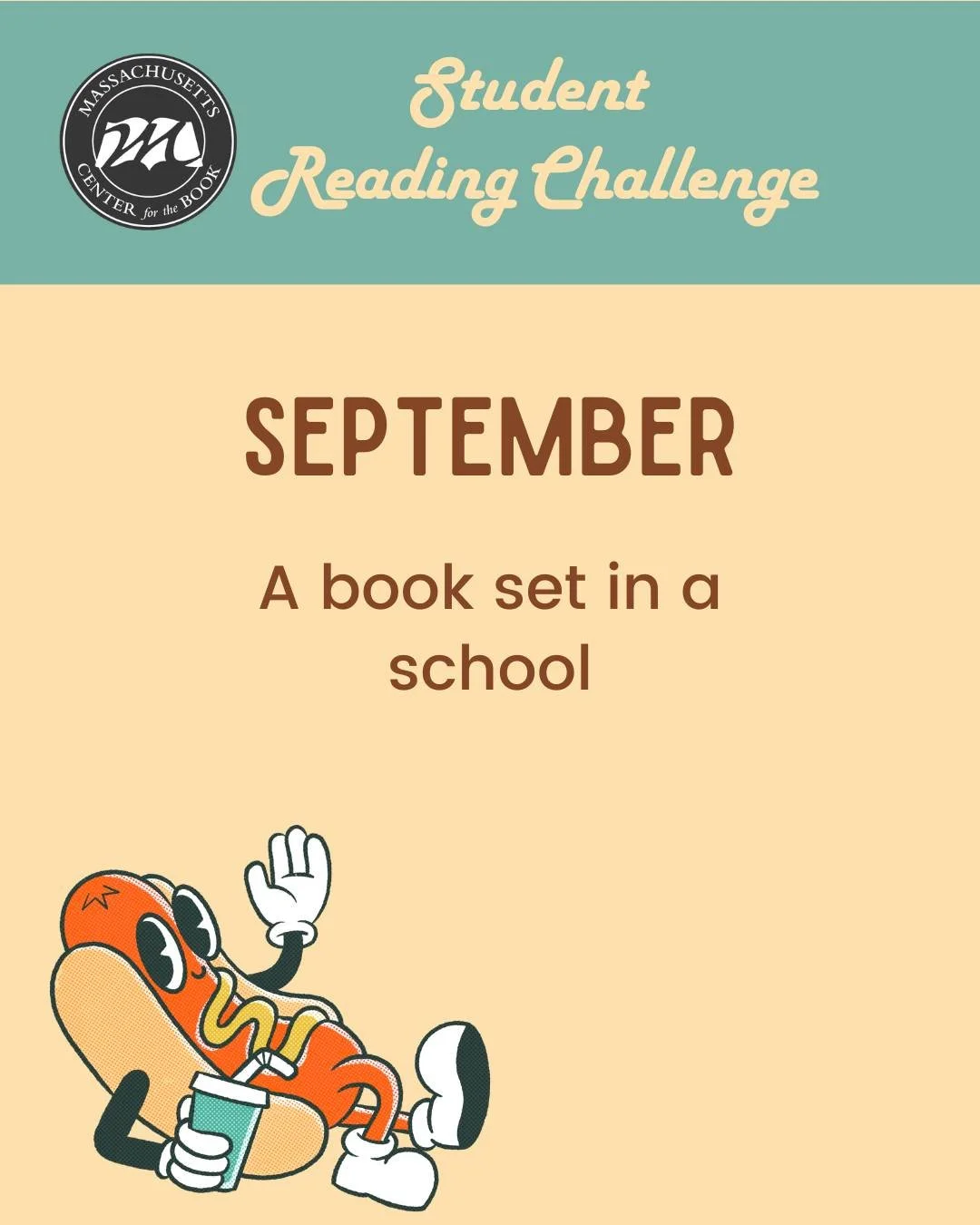September is here! It's time to read "A book set in a school" if you are participating in our Student Reading Challenge. Swipe for some recommendations and Happy Back-to-School Reading!