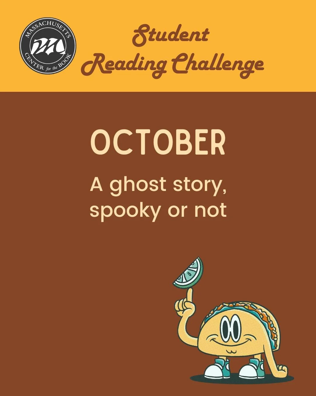 It's officially Spooky Season so we invite you to read "A ghost story, spooky or not." Swipe for recommendations! Happy Reading, if you dare! 👻