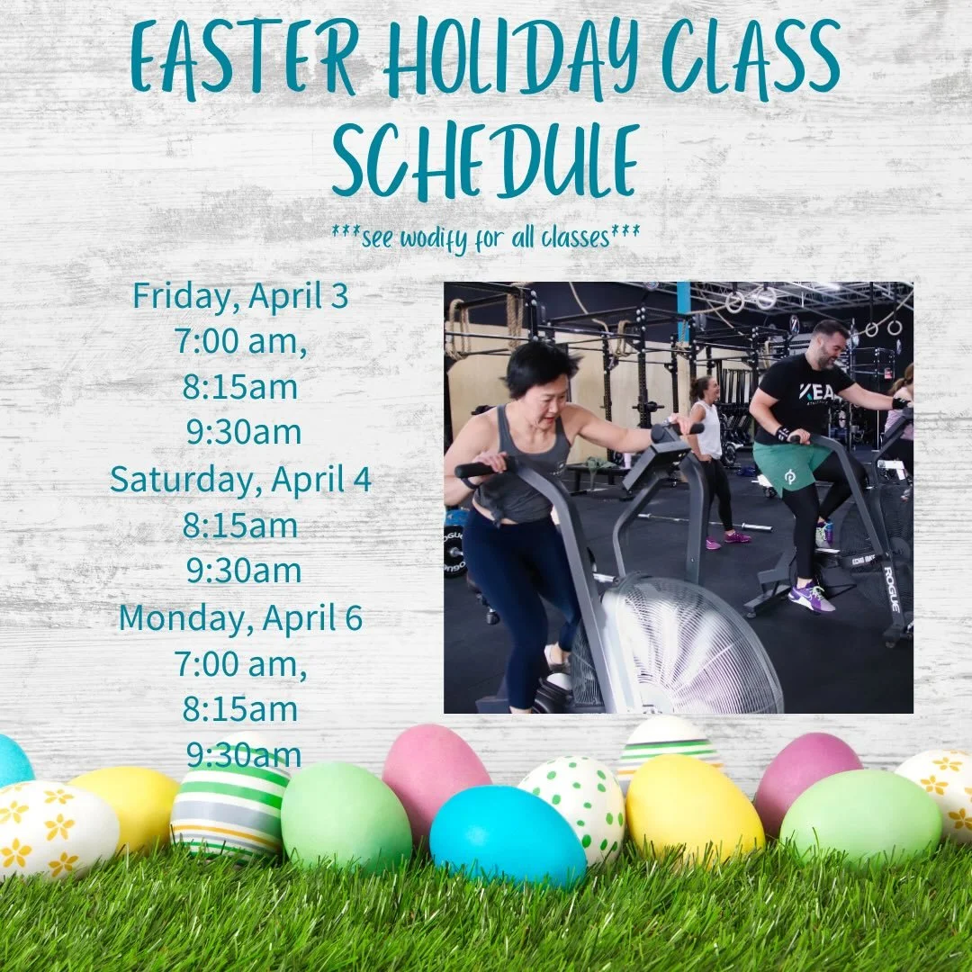 Easter Holiday Hours!

All classes are reflected in Wodify.