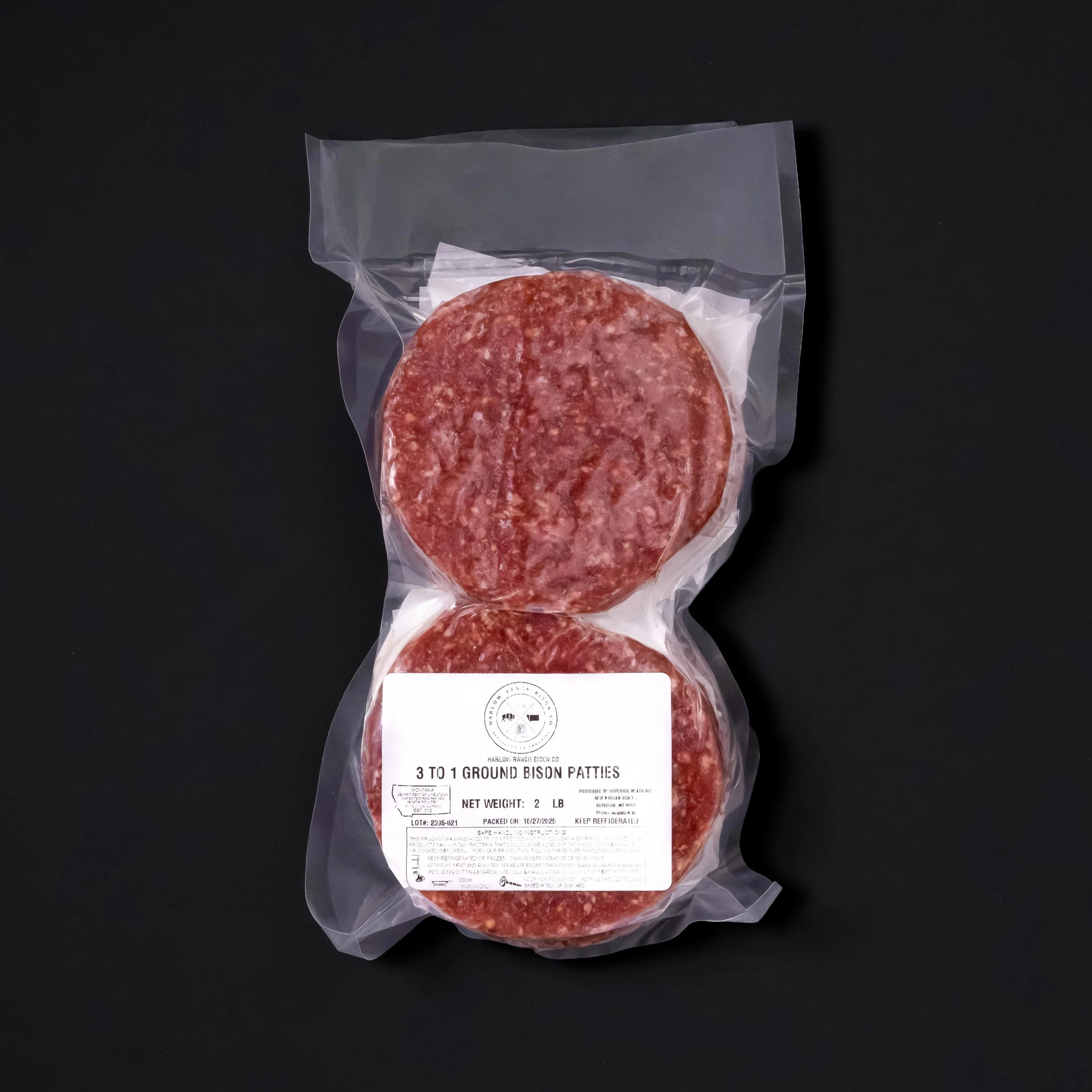 Bison Burger Patties 6 pack